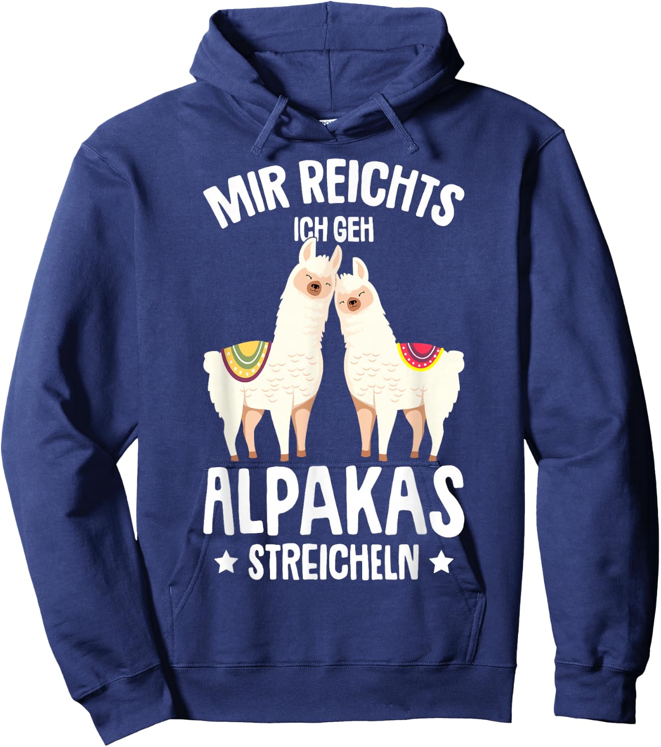 Mir reichts ich geh Alpakas streicheln Lama Girl's Women's , black Hoodie - Hoodie | Navy