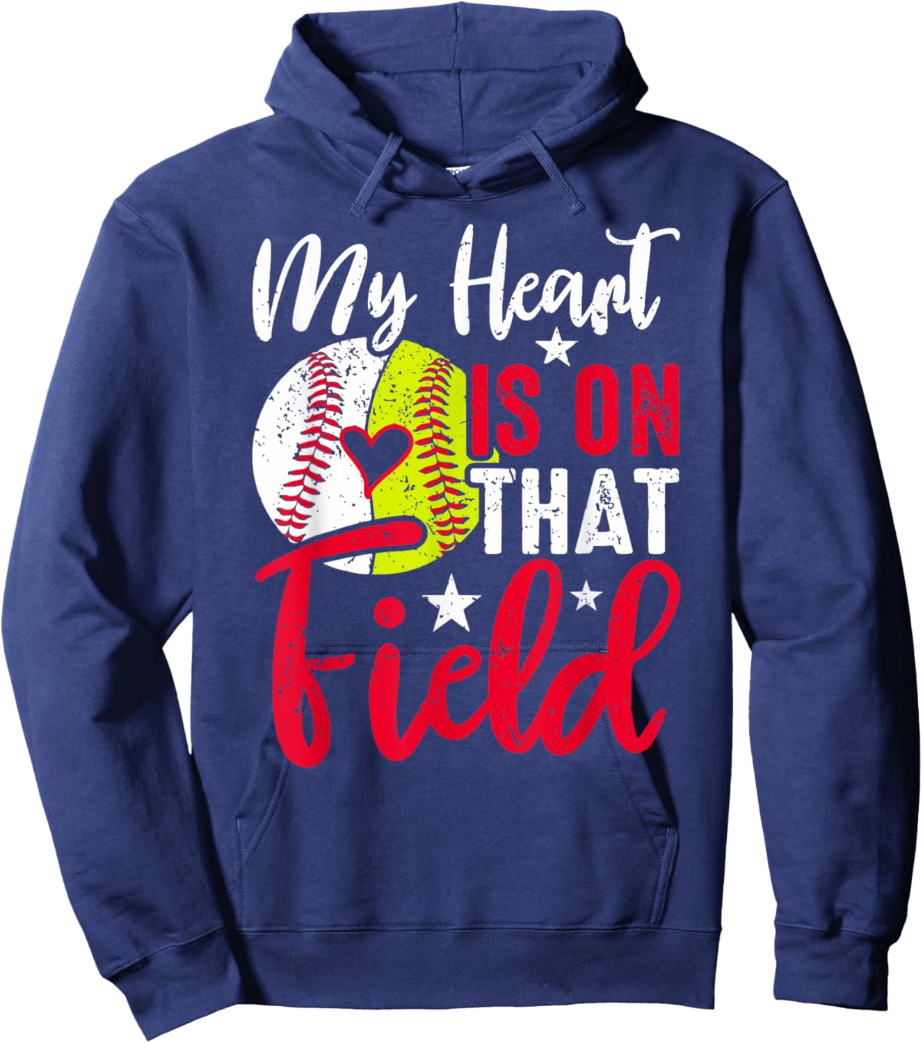 Softball Baseball Grandma Mothers Day Hoodie - Hoodie | Navy