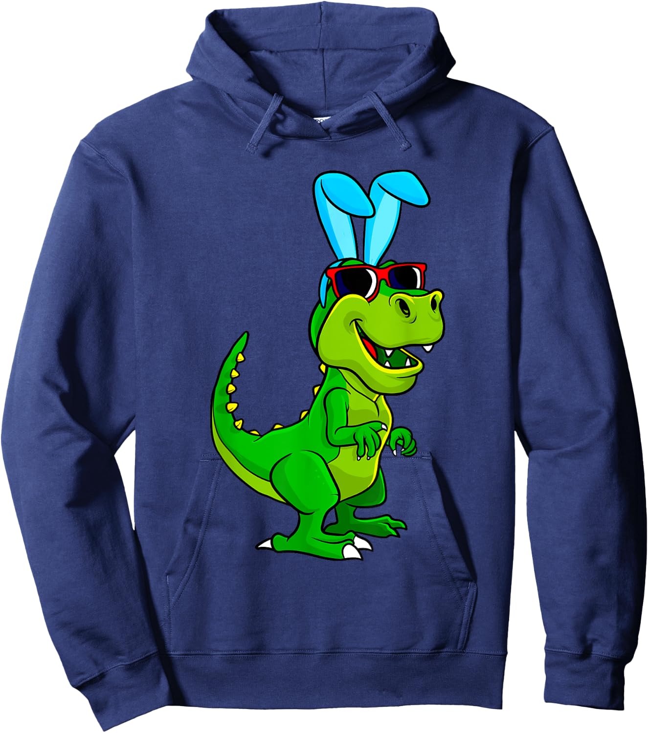 T Rex Easter Bunny Dinosaur Lover Boys Girls Kids Hoodie - Hoodie | Navy