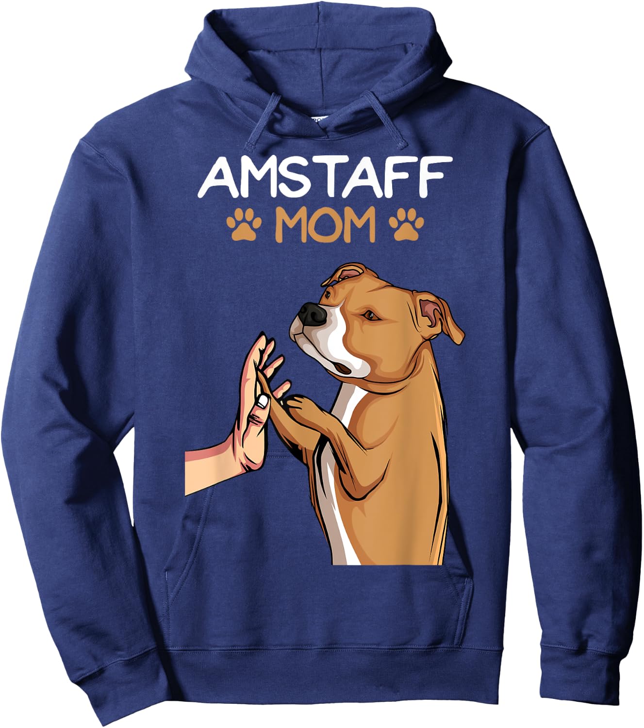 American Staffordshire Terrier Amstaff Mama Hunde Hoodie - Hoodie | Navy