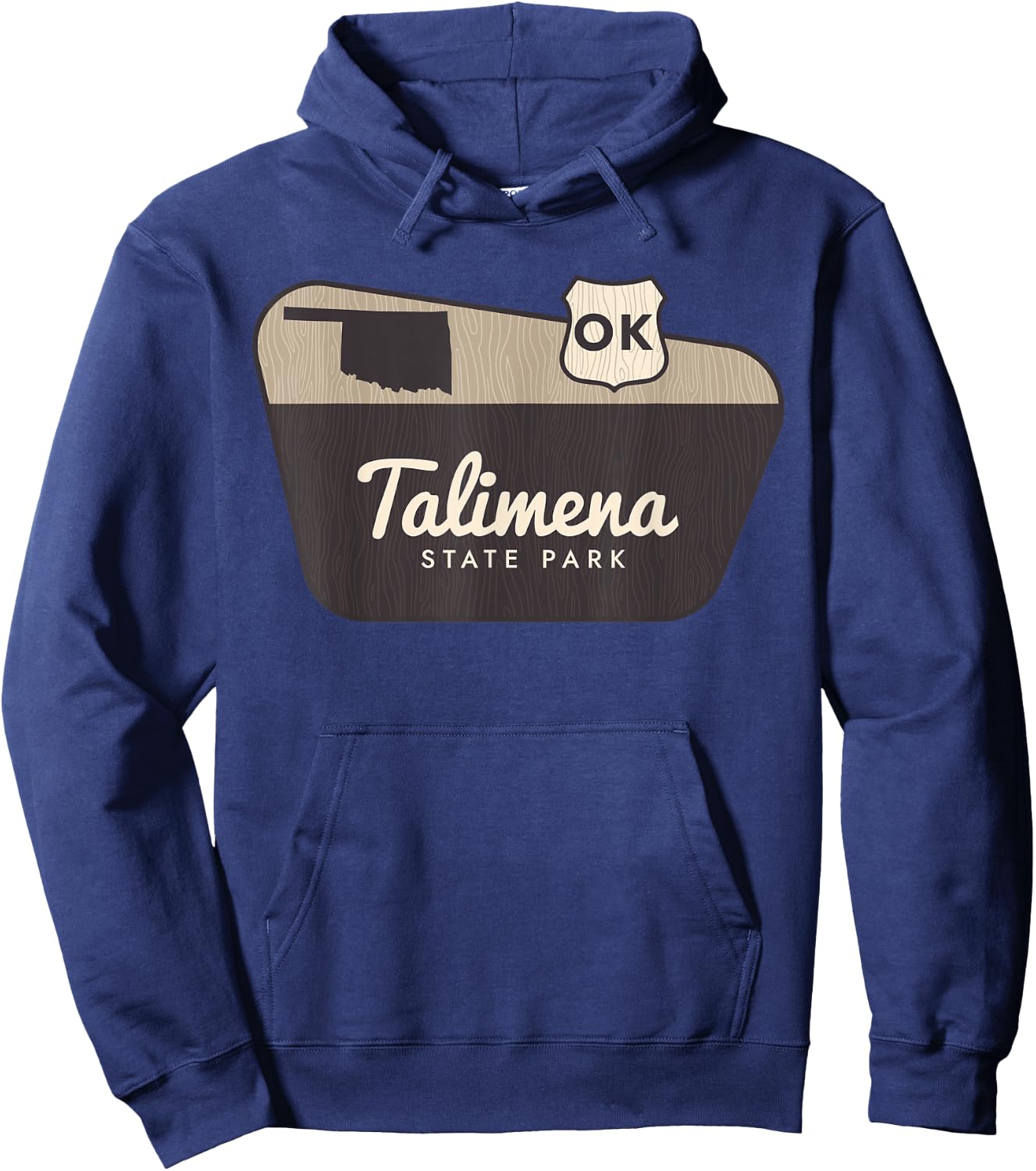 Talimena State Park Oklahoma Welcome Sign Vacation Hoodie - Hoodie | Navy