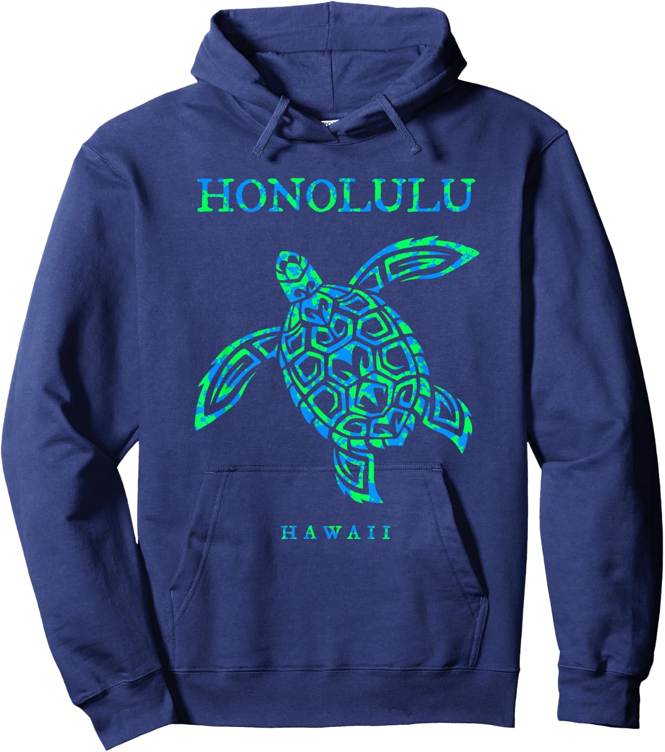 Honolulu Hawaii Sea Turtle Boys Girls Toddler Souvenir Hoodie - Hoodie | Navy