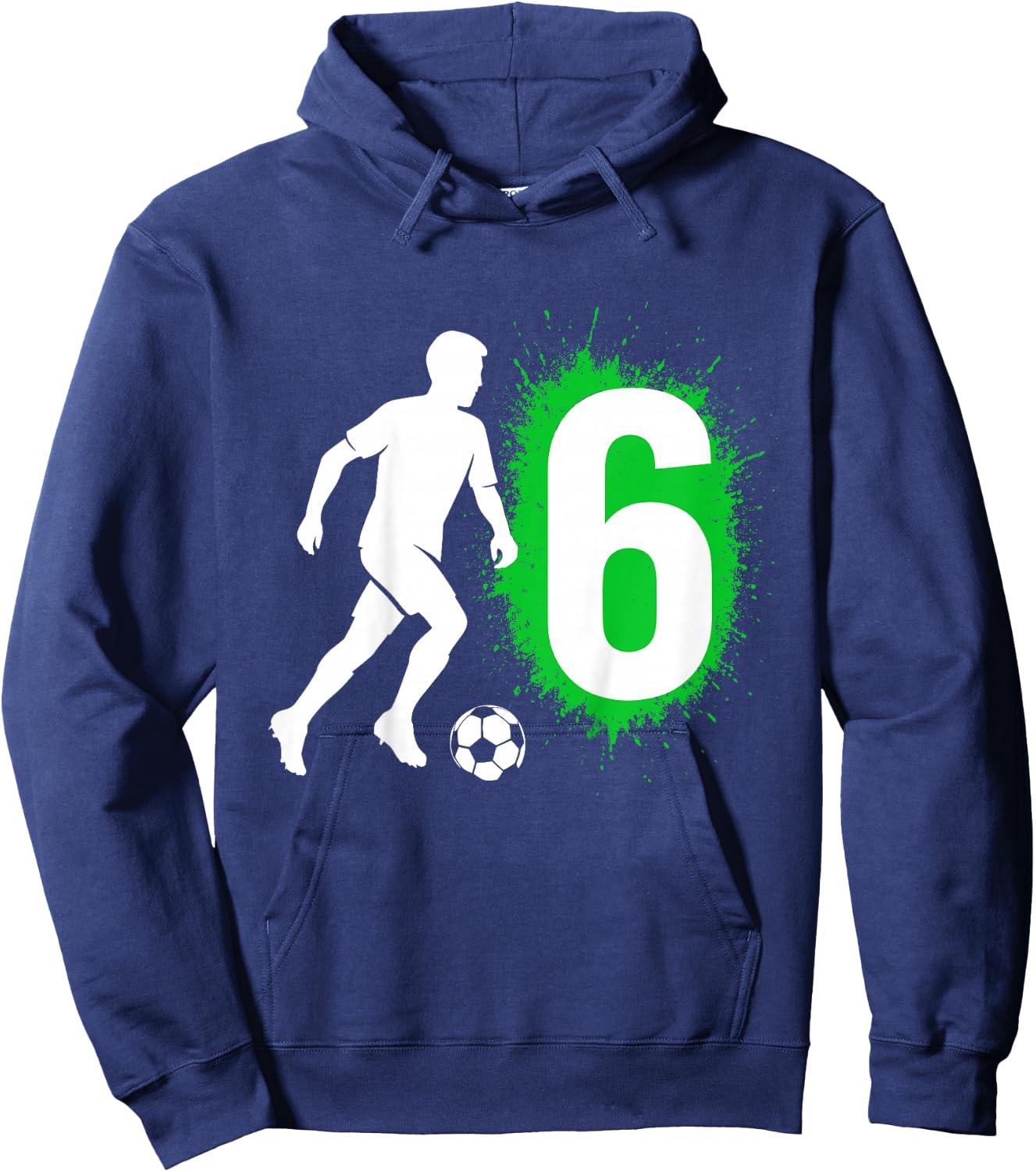 Enfant 6e Anniversaire de Football, garçon | Six, 6 Ans garçon Hoodie - Hoodie | Navy