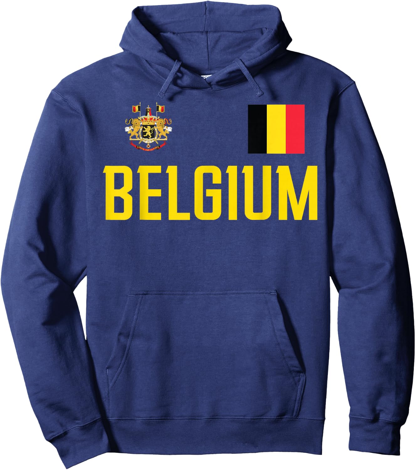 Belgium Flag Belgie Football Soccer Fan Men Women Kids Hoodie - Hoodie | Navy
