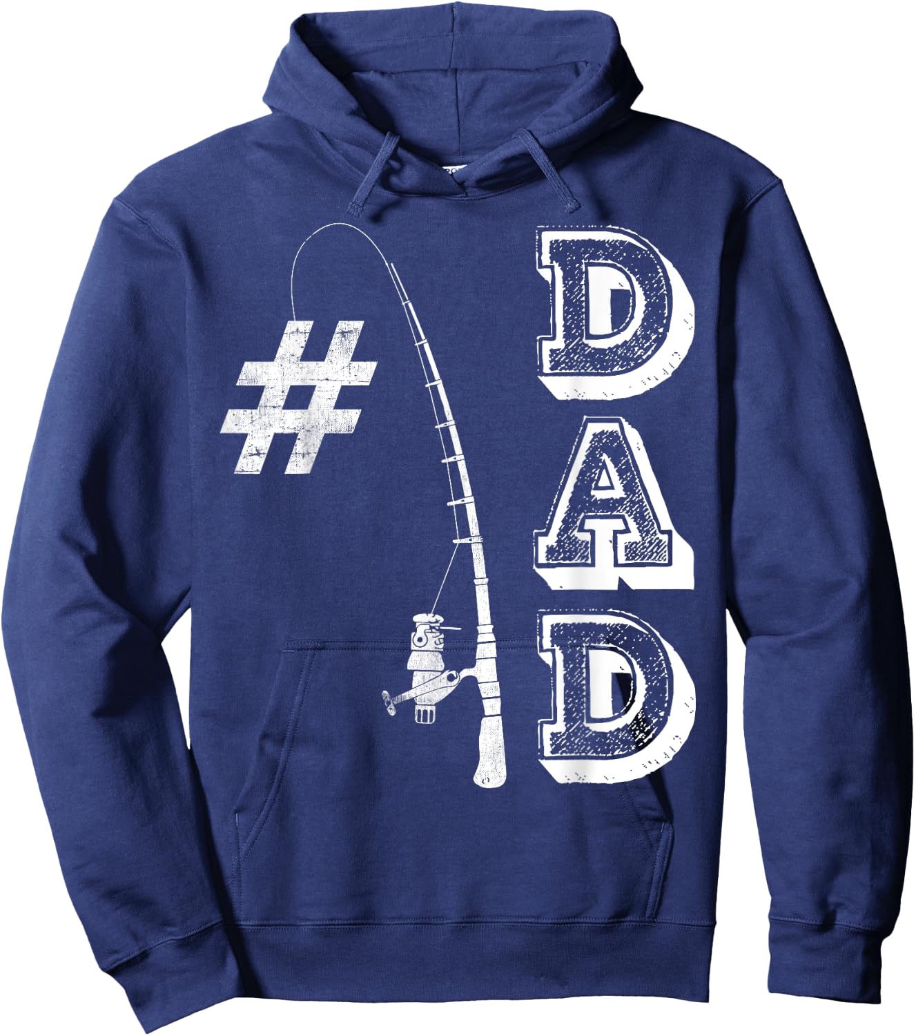 #1 Dad Fishing Fishermen Papa Number one Fathers Day Hoodie - Hoodie | Navy