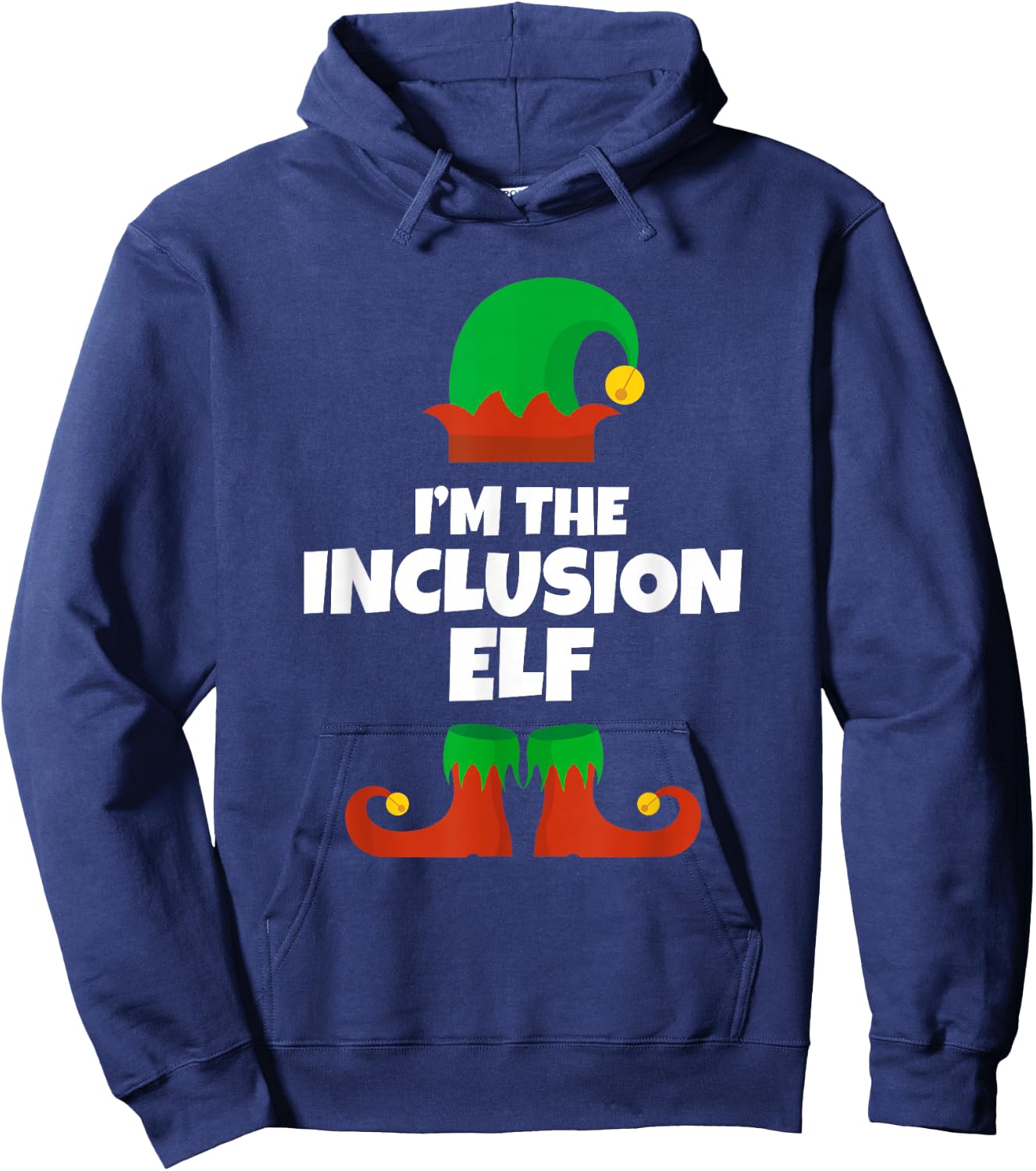 I'm The Inclusion Elf Family Pajama Christmas Funny Hoodie - Hoodie | Navy