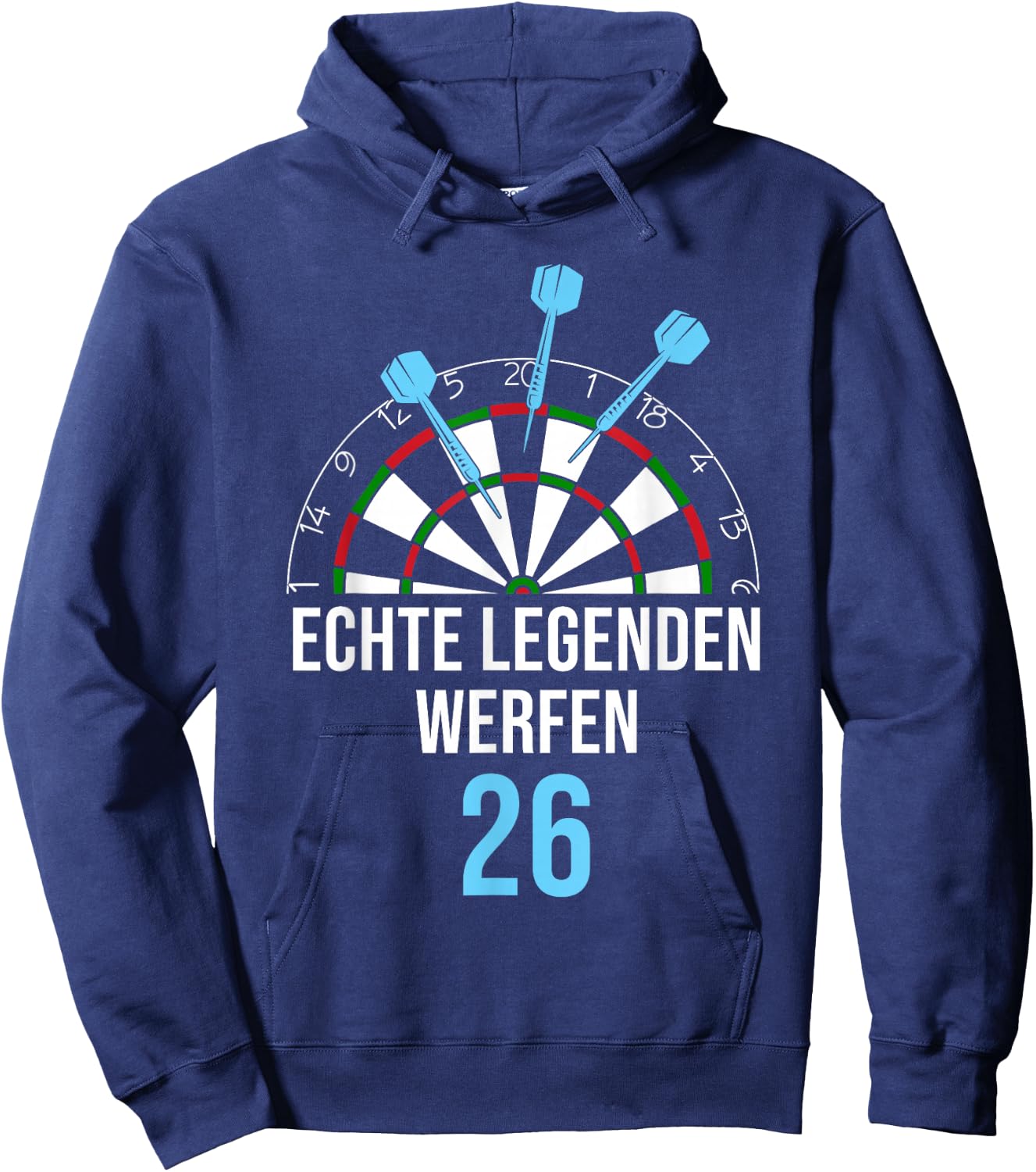 Real Legends Throw 26 Funny Dart Player Dart , black Hoodie - Hoodie | Navy