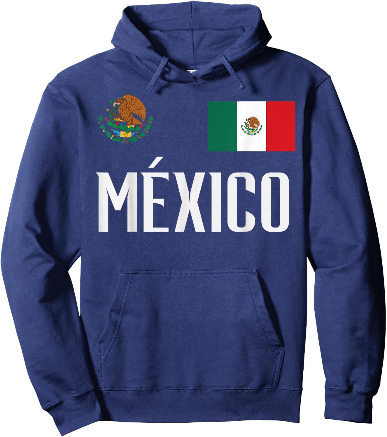 Mexico Flag Mexican Football Soccer Fan Men Women Kids Hoodie - Hoodie | Navy