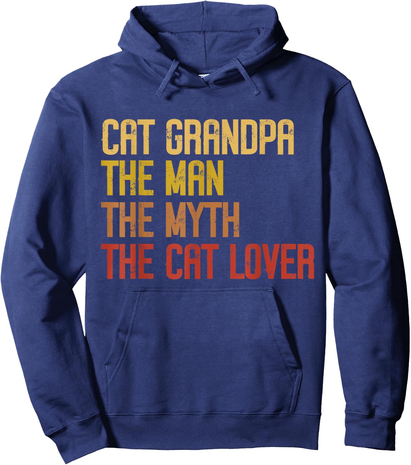 Cat Grandpa The Man The Myth The Cat Lover Cat Grandpa Hoodie - Hoodie | Navy