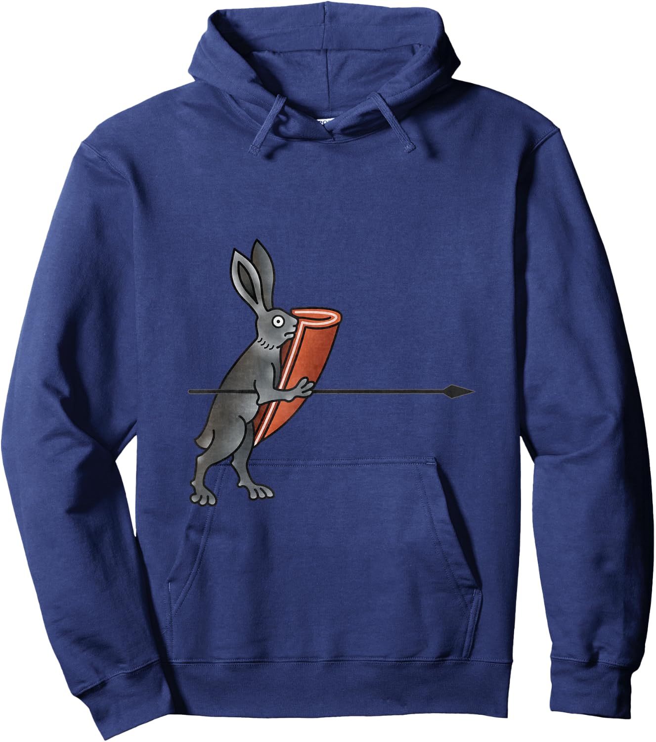 Guardian Rabbit Warrior - Medieval Marginalia - MargiKnights Hoodie - Hoodie | Navy