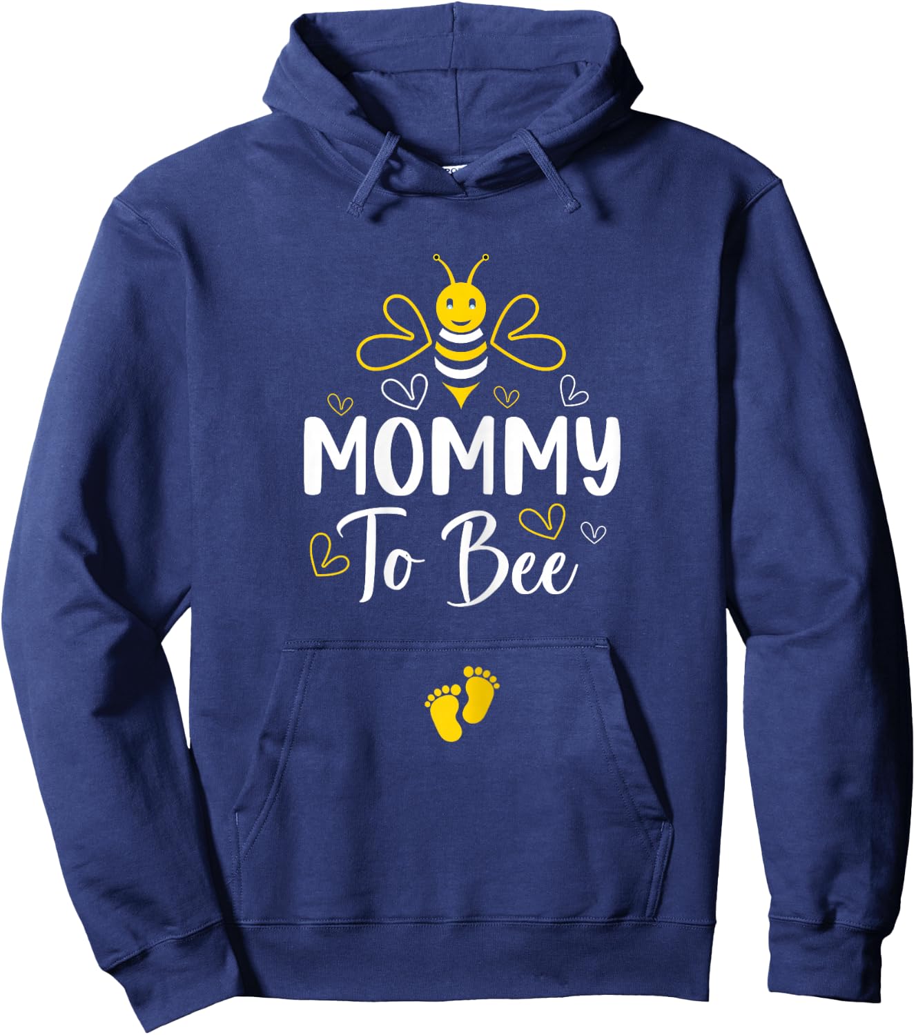 Mommy to Bee Pregnancy Announcement Baby Shower Mommy Hoodie - Hoodie | Navy