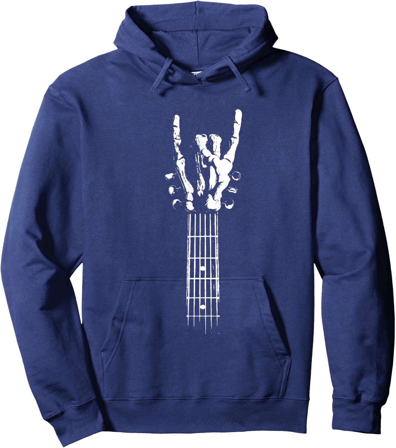 Rock On Hand Guitar Sign Heavy Hard Music , Black, S Hoodie - Hoodie | Navy