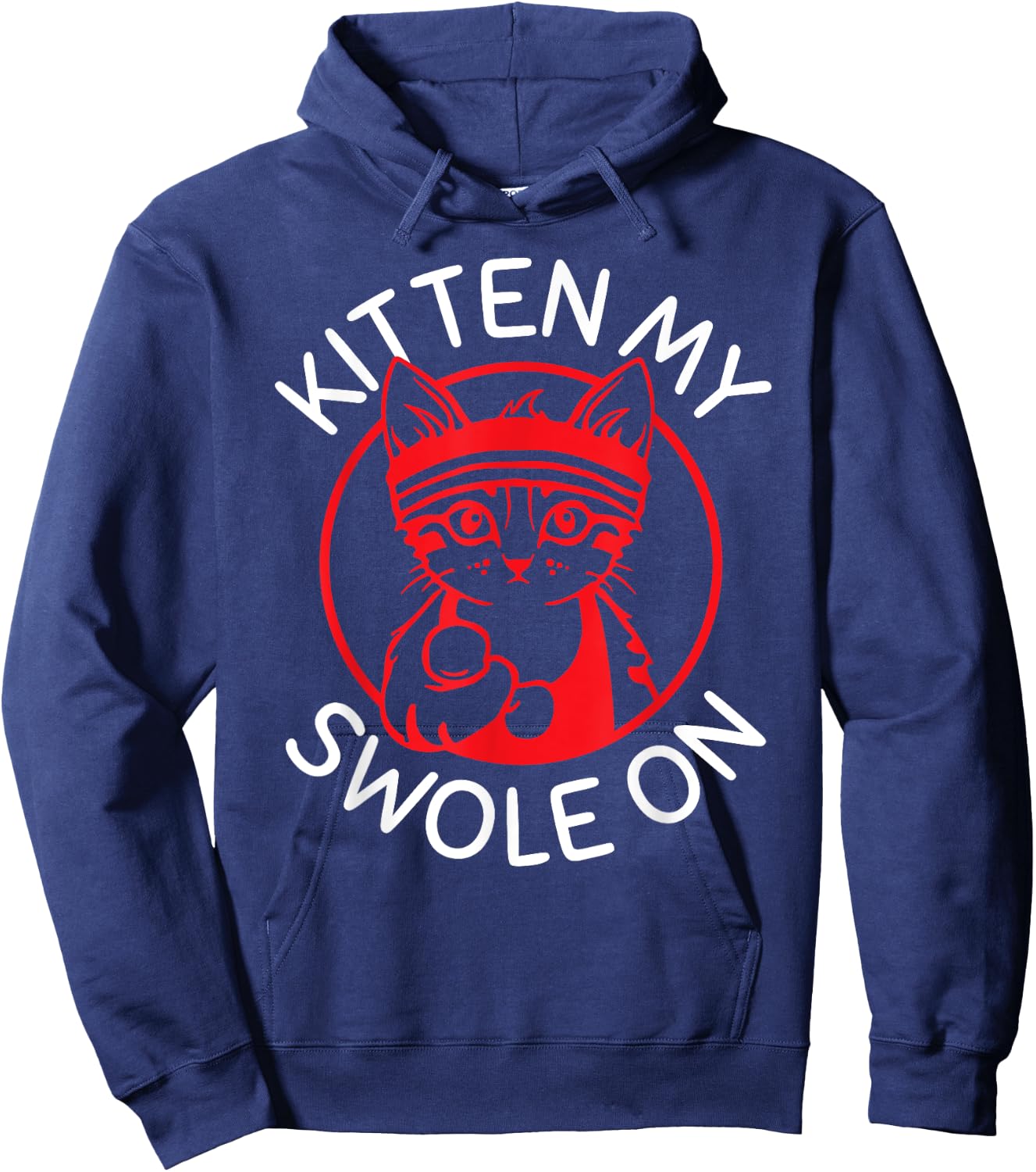 Funny Kitten Cat Perfect Lifting Weights Gym Fitness Hoodie - Hoodie | Navy
