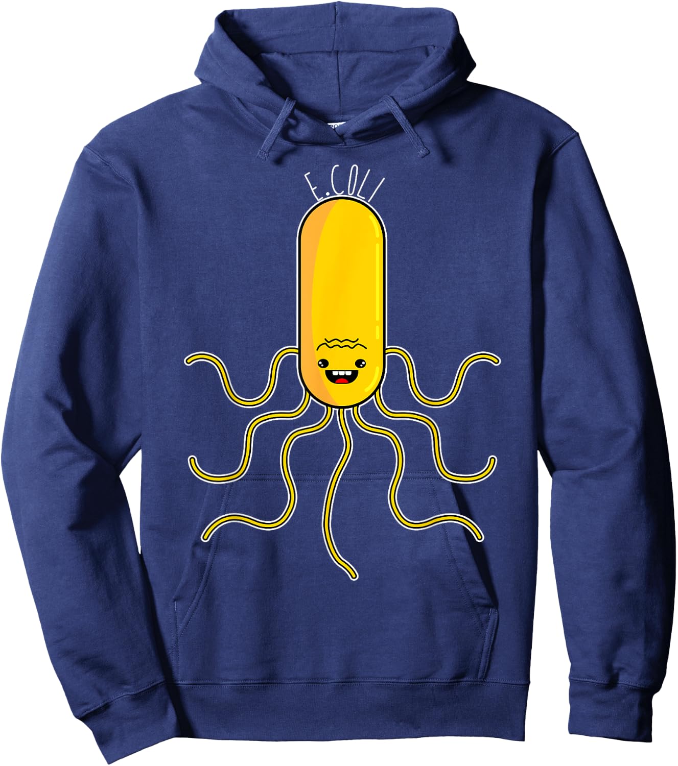 Cute Anime Style E. Coli Microorganism Microbiology Hoodie - Hoodie | Navy