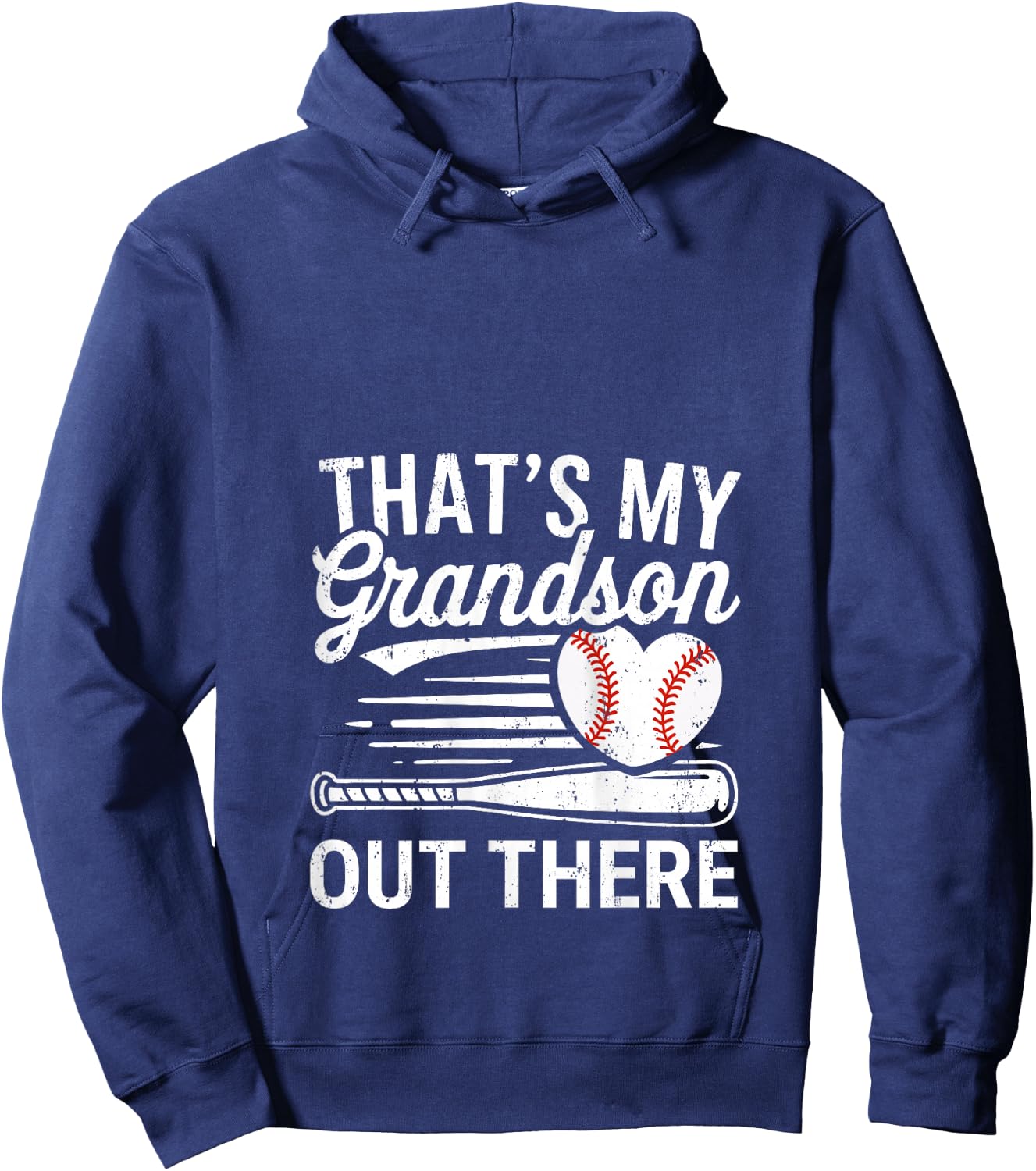 That's My Grandson Out There Shirt Women Baseball Grandma Hoodie - Hoodie | Navy