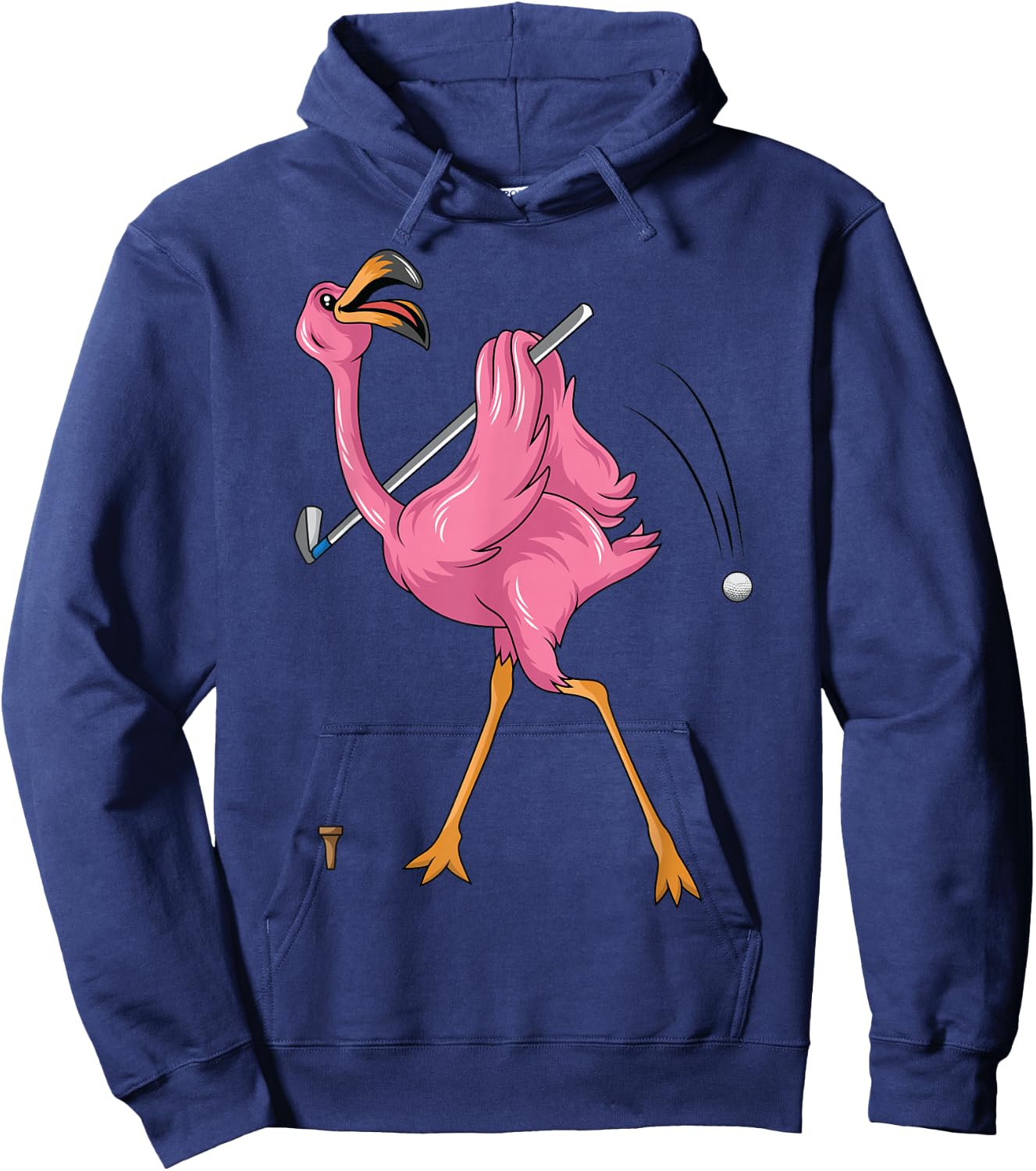 Funny Flamingo Golfing Flamingo Golf Flamingo Playing Golf Hoodie - Hoodie | Navy