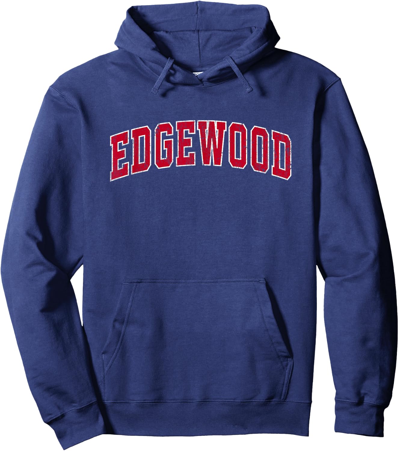 Edgewood Maryland MD Vintage Sports Design Red Design Hoodie - Hoodie | Navy