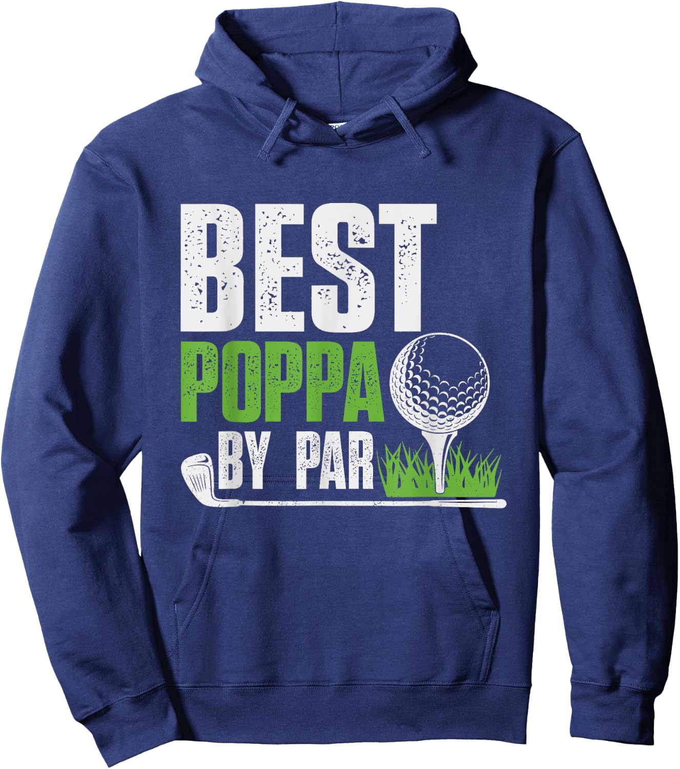 Vintage Best Poppa By Par Gifts For Fathers Day Golf Lover Hoodie - Hoodie | Navy