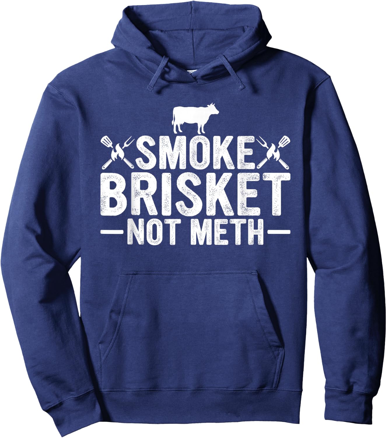 Cool Smoke Brisket Not Meth Funny Grilling Gift Men Women Hoodie - Hoodie | Navy