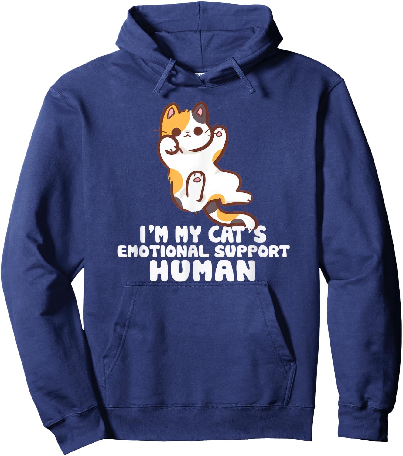 I'm My Cat's Human's Emotional Support Cute Cats Hoodie - Hoodie | Navy