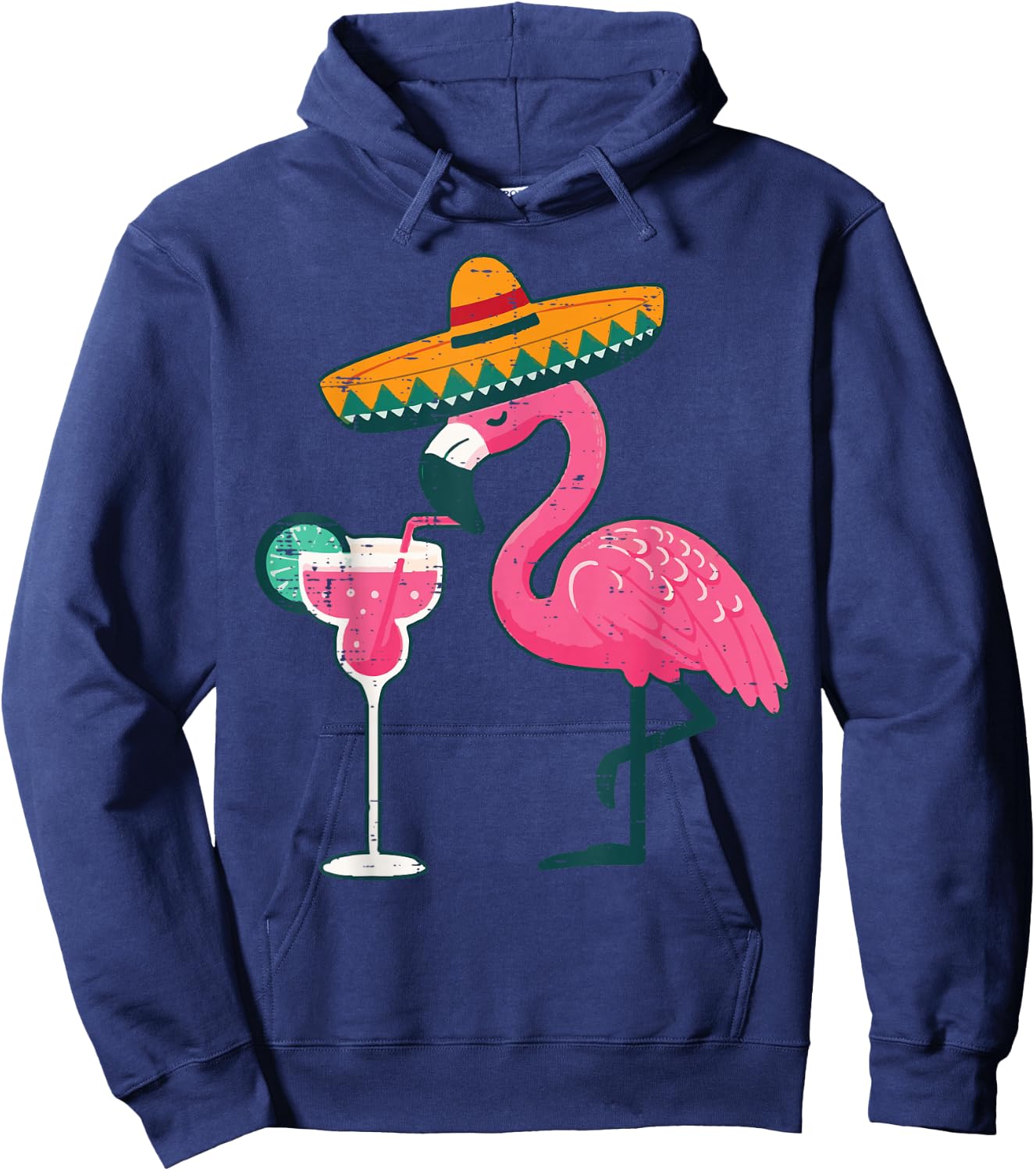 Mexican Flamingo Sombrero Cinco De Mayo Fiesta Women Men Kid Hoodie - Hoodie | Navy