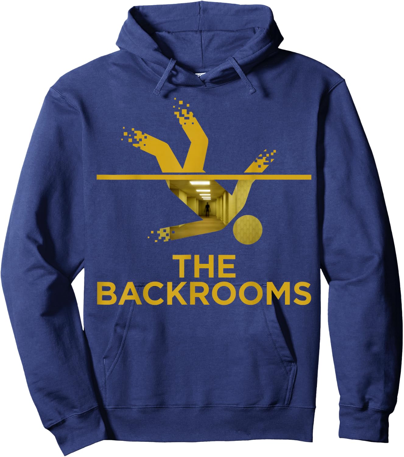 Falling Into The Backrooms Liminal Hallway Hoodie - Hoodie | Navy