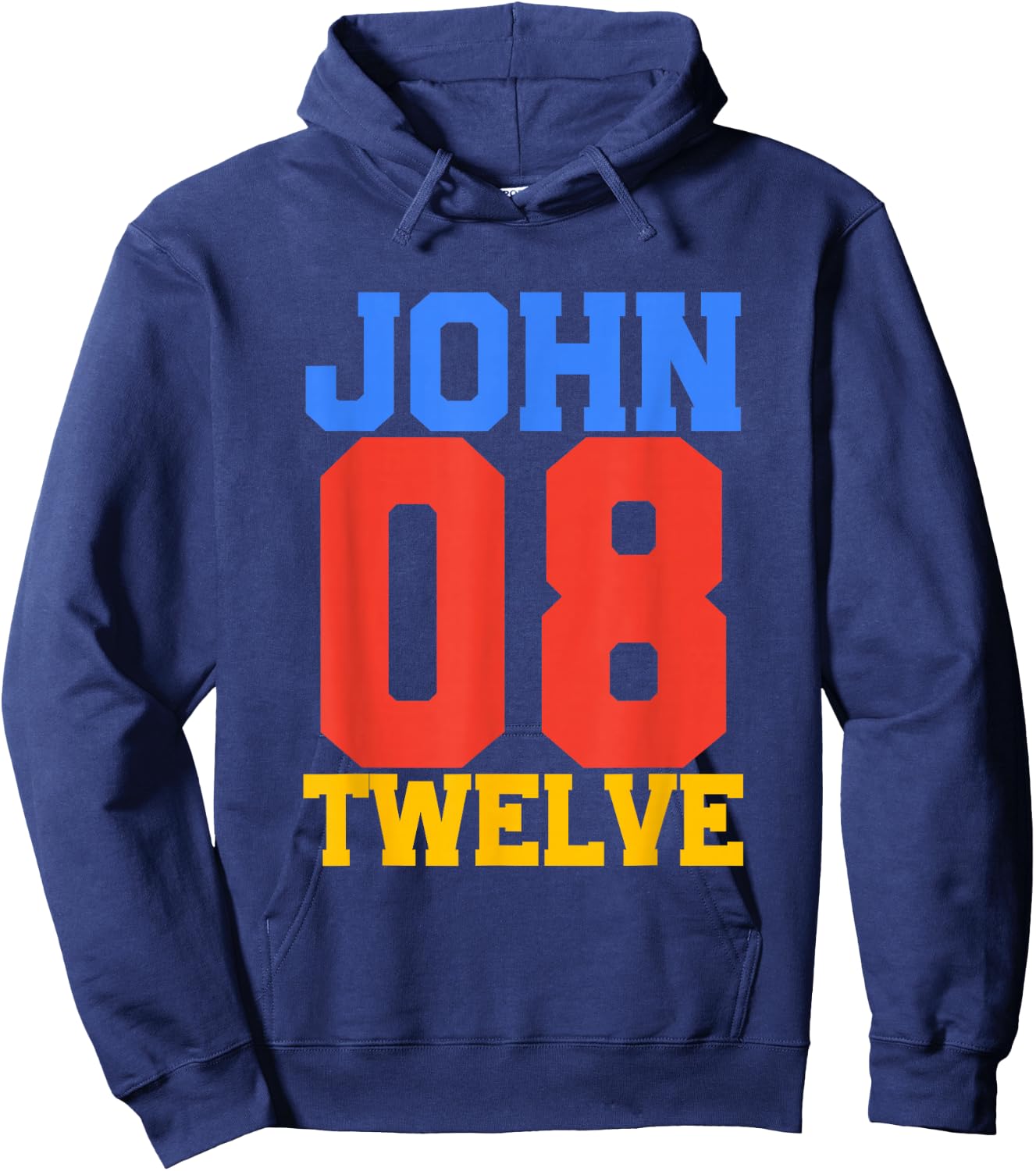 John 8:12 Jesus The Light of The World Hoodie - Hoodie | Navy