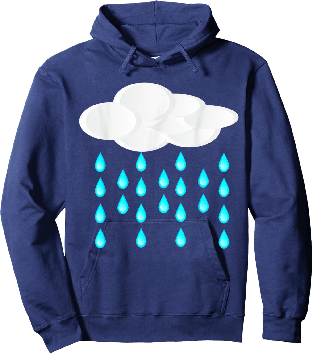 Rain Cloud Costume Shower Rainbow Sun Thunder Hoodie - Hoodie | Navy