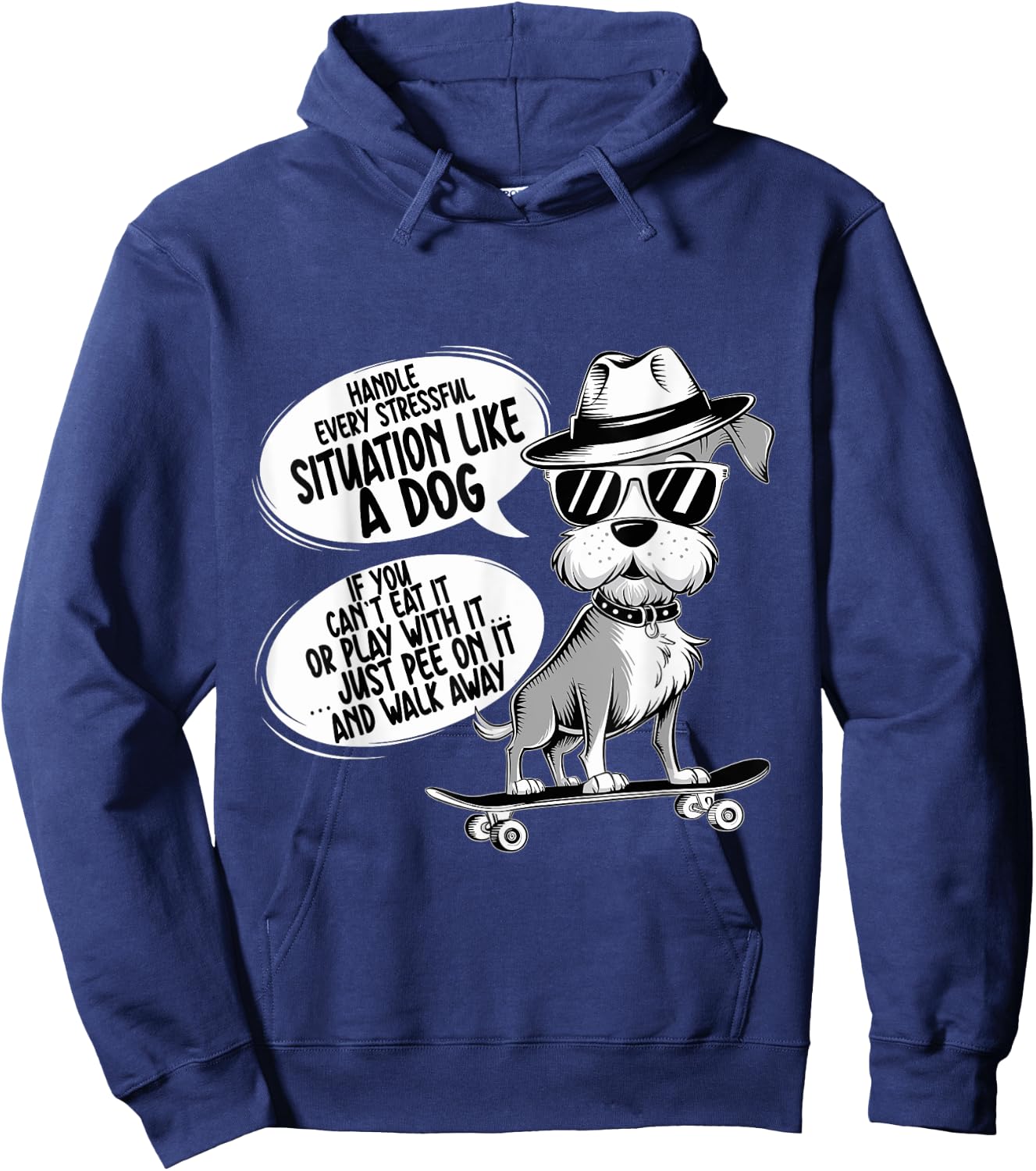 Handle Every Stressful Situation Like A Dog Funny Dog Owner Women Hoodie - Hoodie | Navy