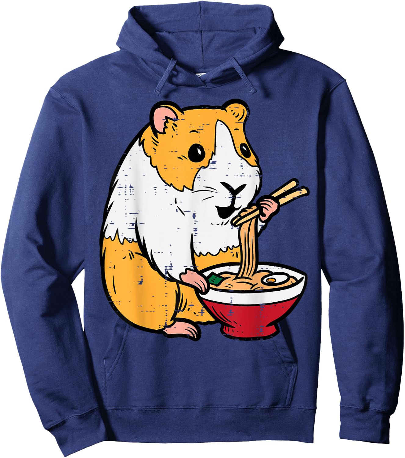 Guinea Pig Ramen Kawaii Cavy Anime Japanese Men Kids Women Hoodie - Hoodie | Navy