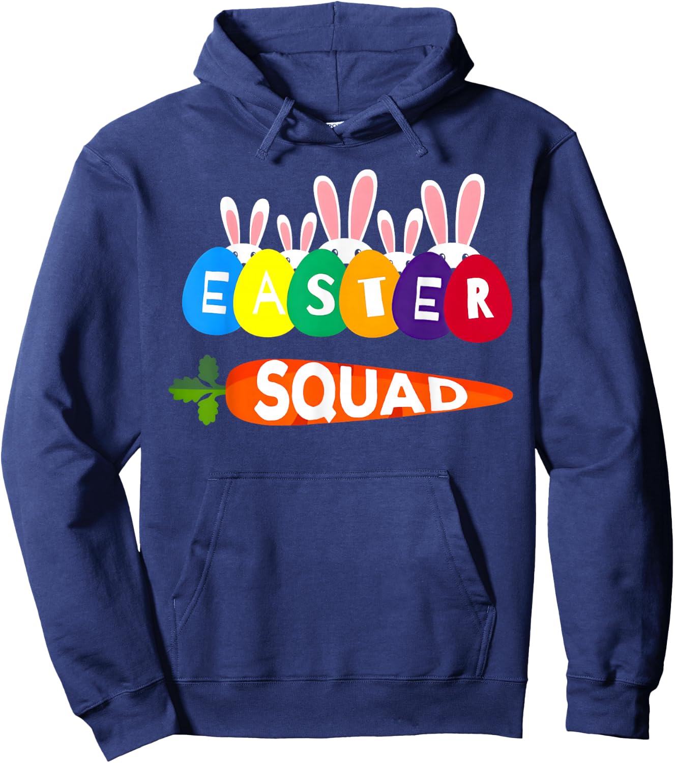 Easter Squad Family Matching Easter Day Bunny Egg Hunt Group Hoodie - Hoodie | Navy