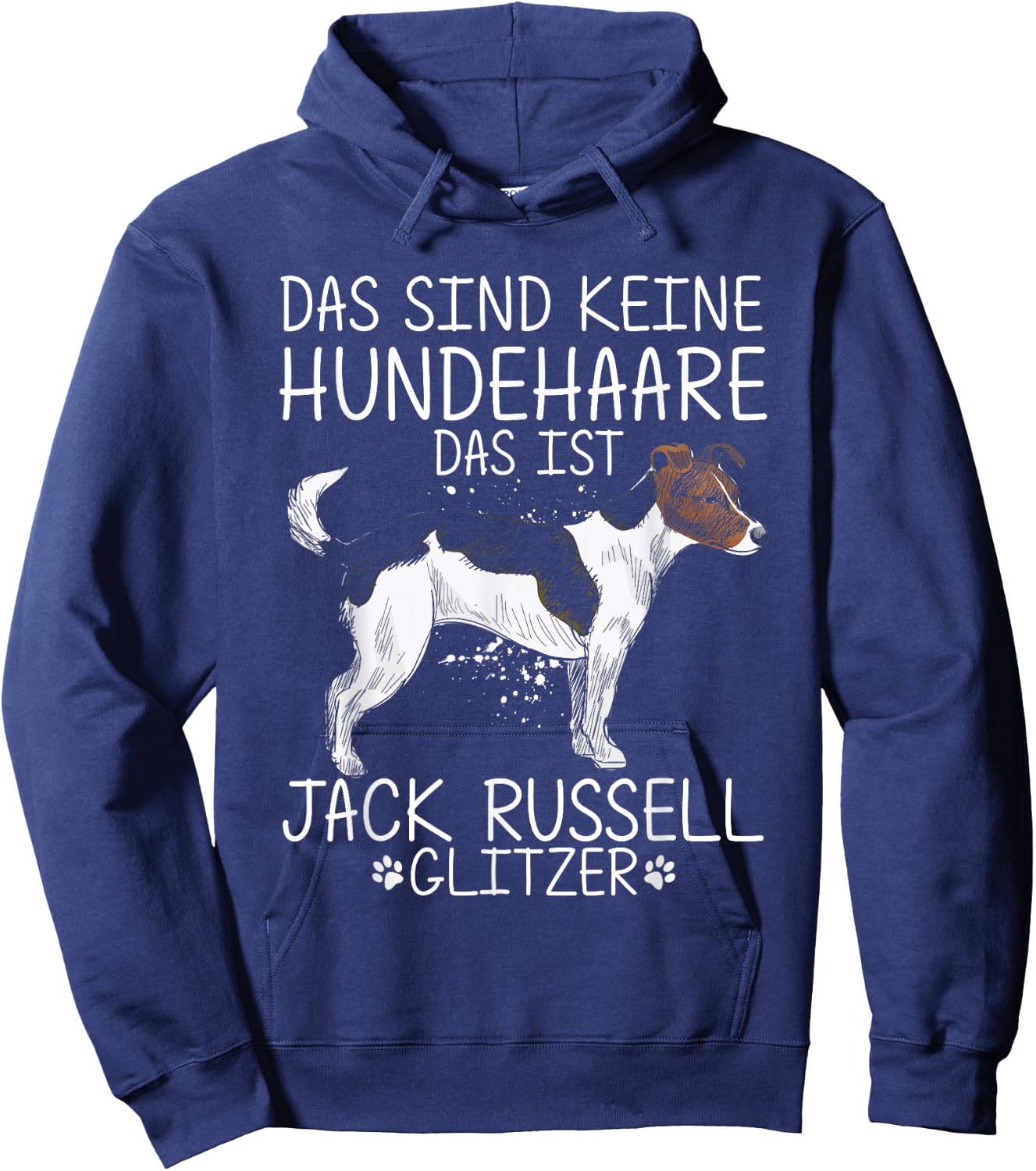 Jack Russell Terrier Hund Glitzer Geschenk Hundeliebhaber Hoodie - Hoodie | Navy