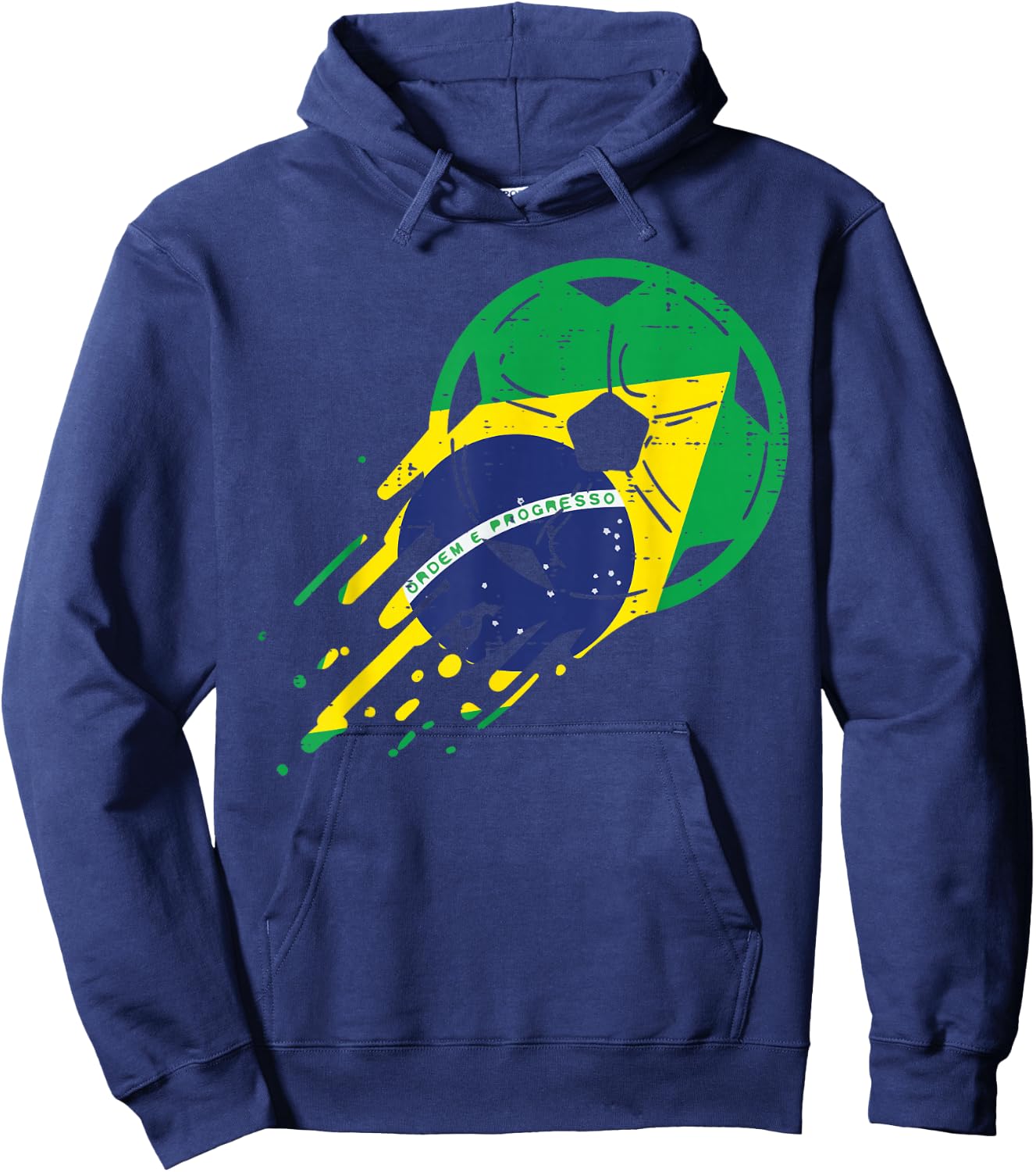 Brazil Flag Brazilian Soccer Football Fan Men Women Kids Hoodie - Hoodie | Navy