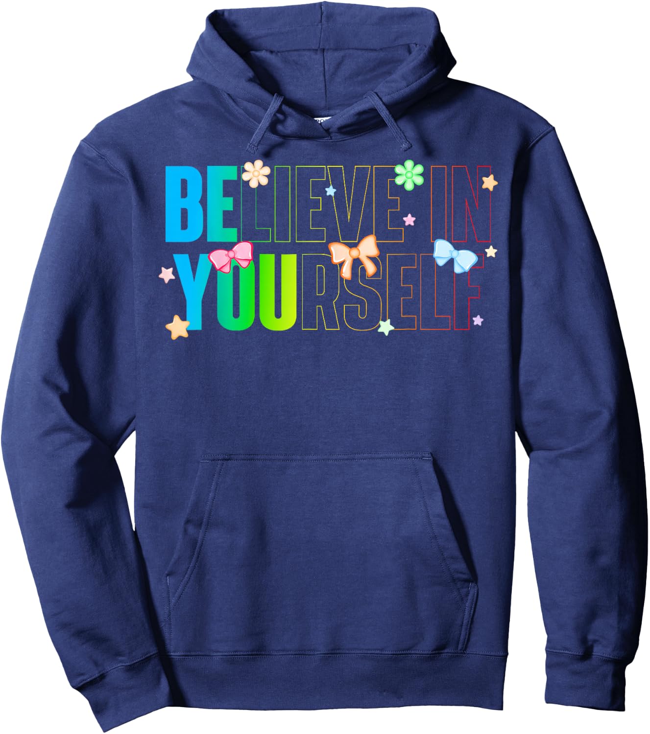 Believe in Yourself Motivation Coquette Inspiration Positive Hoodie - Hoodie | Navy