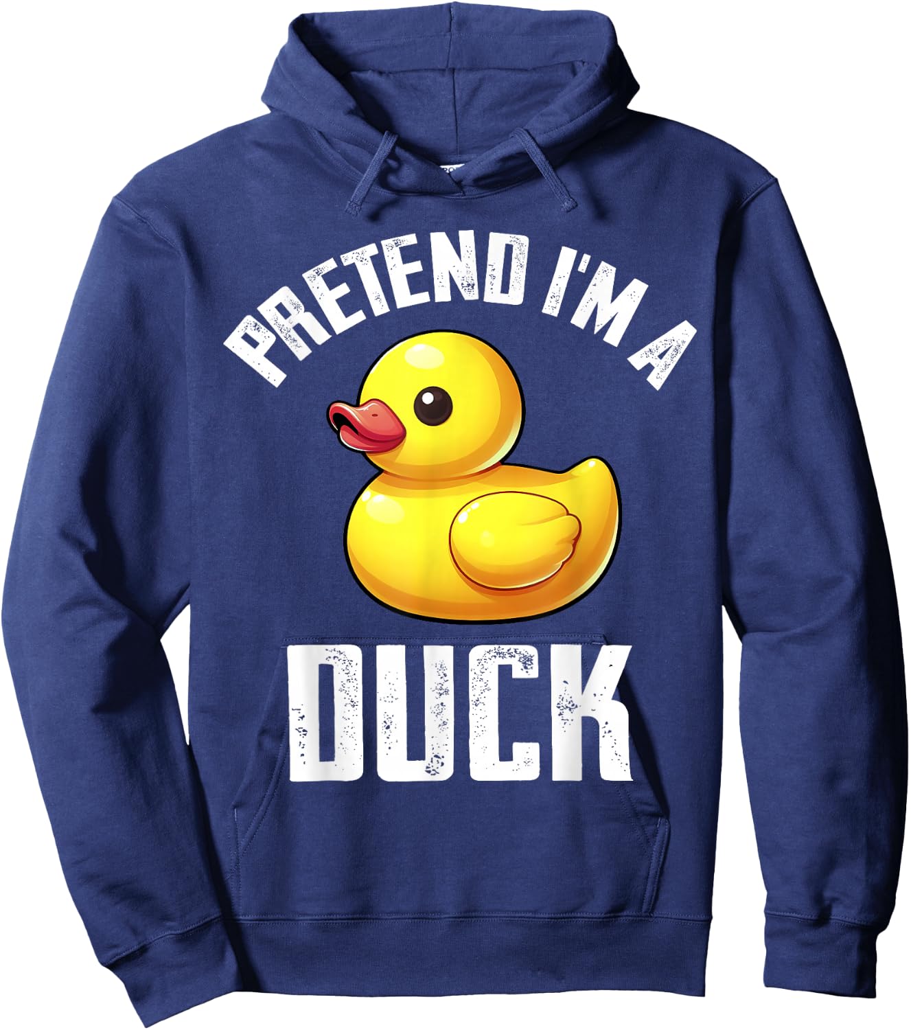 Pretend I'm A Duck Costume Funny Duck Halloween Costume Hoodie - Hoodie | Navy