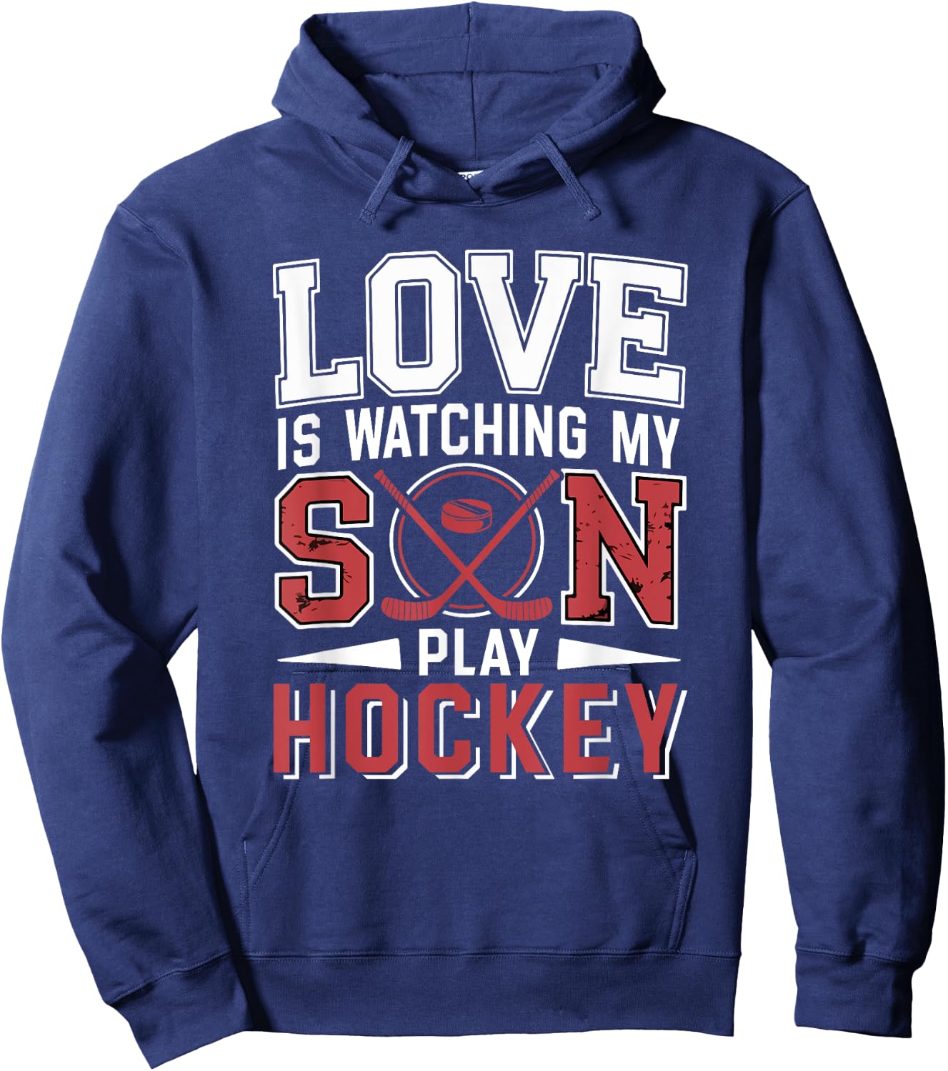 Love Watching My Son Play Hockey Funny Player Fan Hoodie - Hoodie | Navy