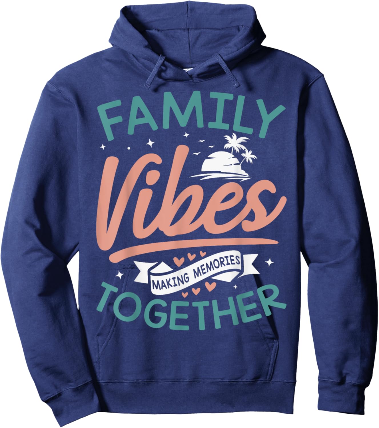 Family Vibes Making Memories Group Matching Family Reunion Hoodie - Hoodie | Navy