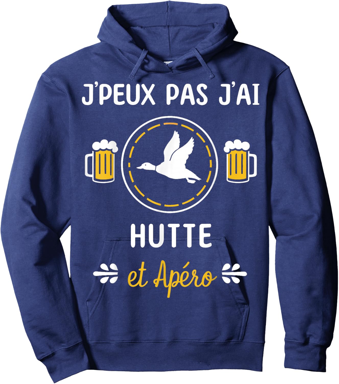 Je peux pas j'ai Hut , Black, S Hoodie - Hoodie | Navy
