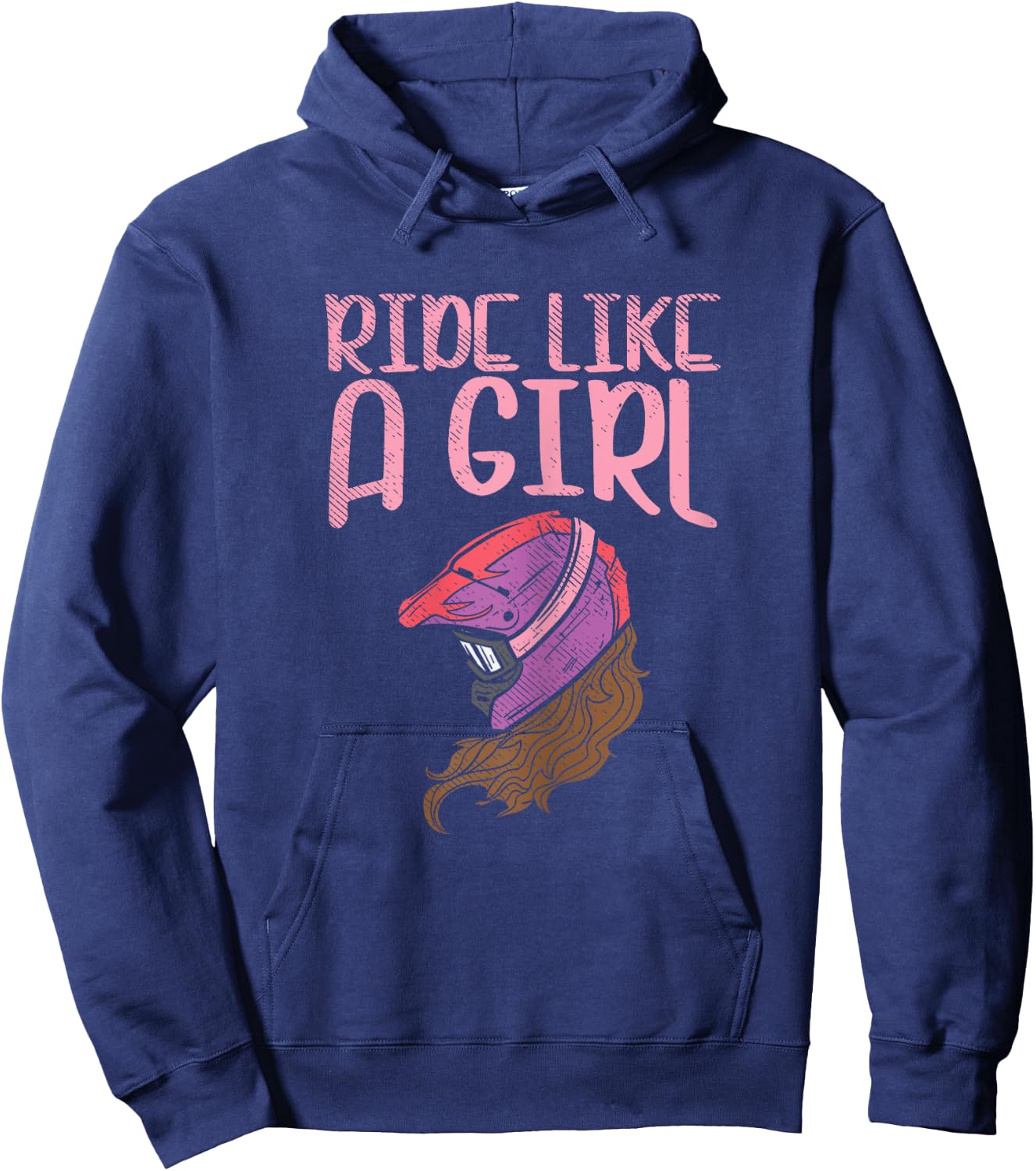 Ride Like A Girl Motocross Dirt Bike Motorcycle Racing Gift Hoodie - Hoodie | Navy