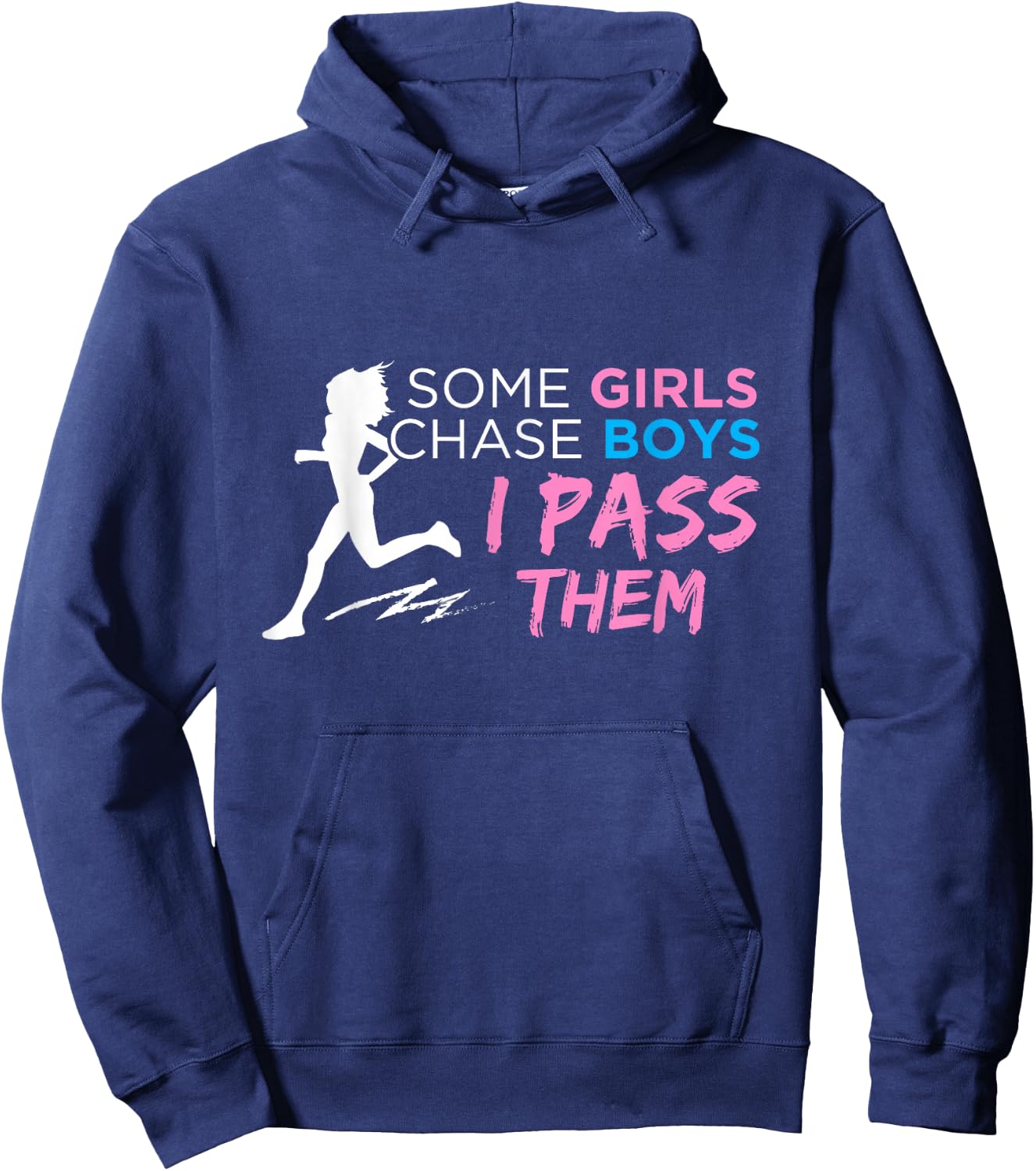 Cross Country Track Marathon Runner Girls Love Running Hoodie - Hoodie | Navy