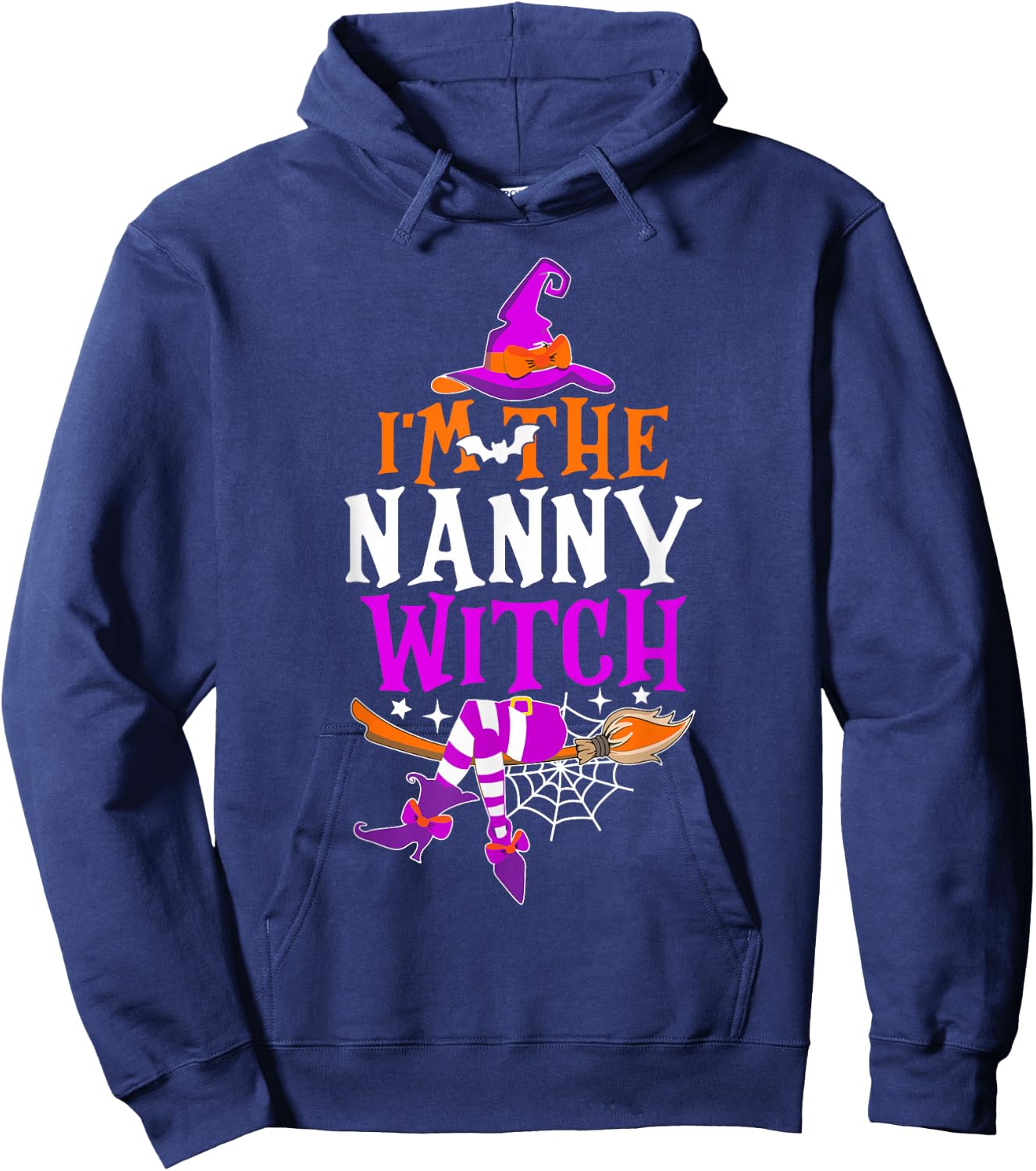 I'm The Nanny Witch Shirt Funny Halloween Family Matching Hoodie - Hoodie | Navy