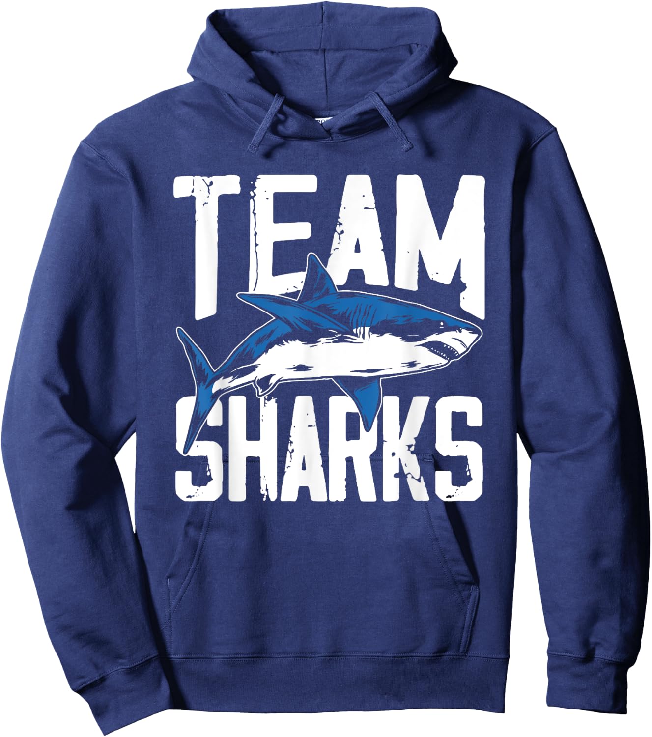 Team Sharks Teeth Animal Lover Shark Hoodie - Hoodie | Navy