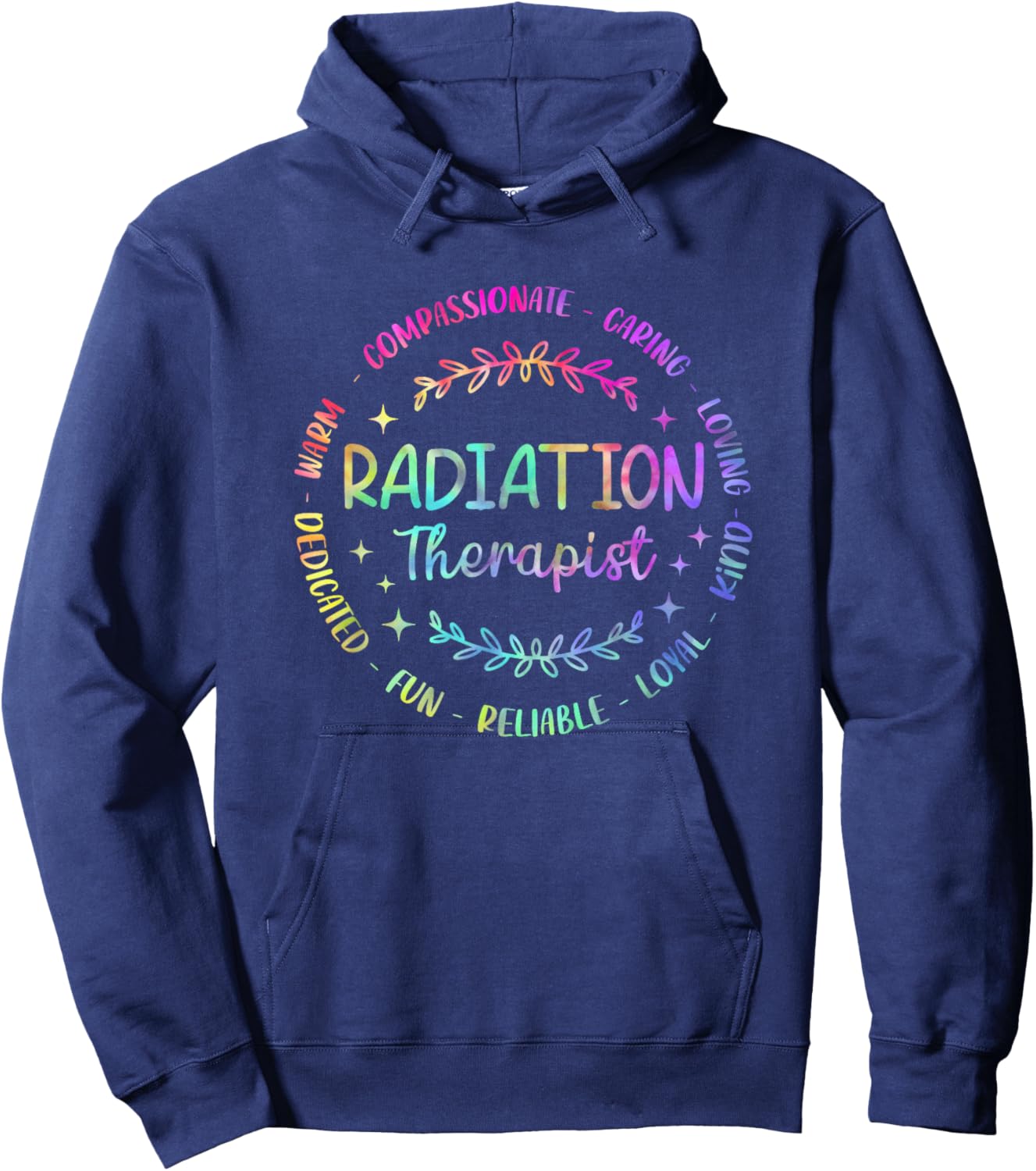 Tie Dye Radiation Therapist Radiation Therapy Men Hoodie - Hoodie | Navy