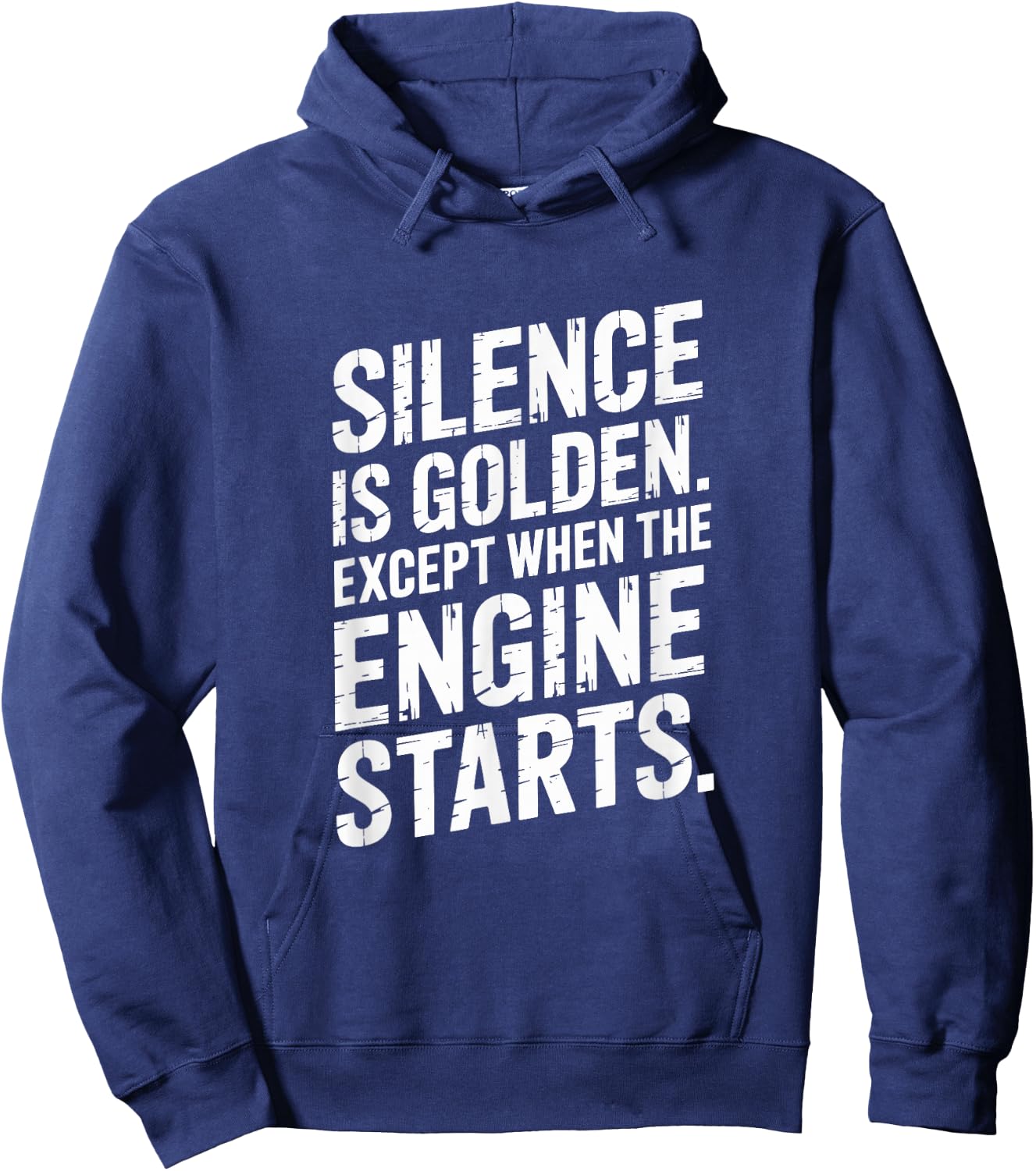 Silence is Golden Except When Engine Starts Mechanic Car Hoodie - Hoodie | Navy