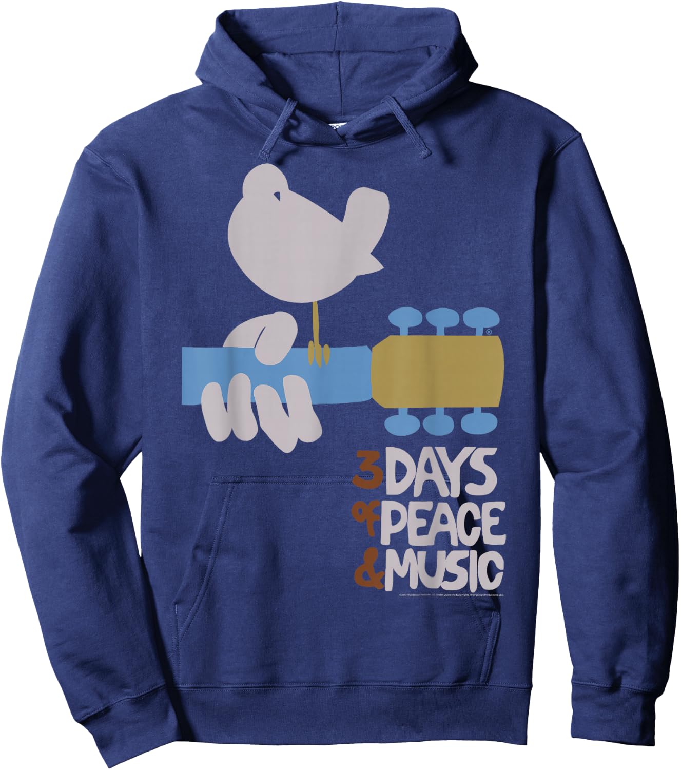 Woodstock - Dove & Guitar Hoodie - Hoodie | Navy