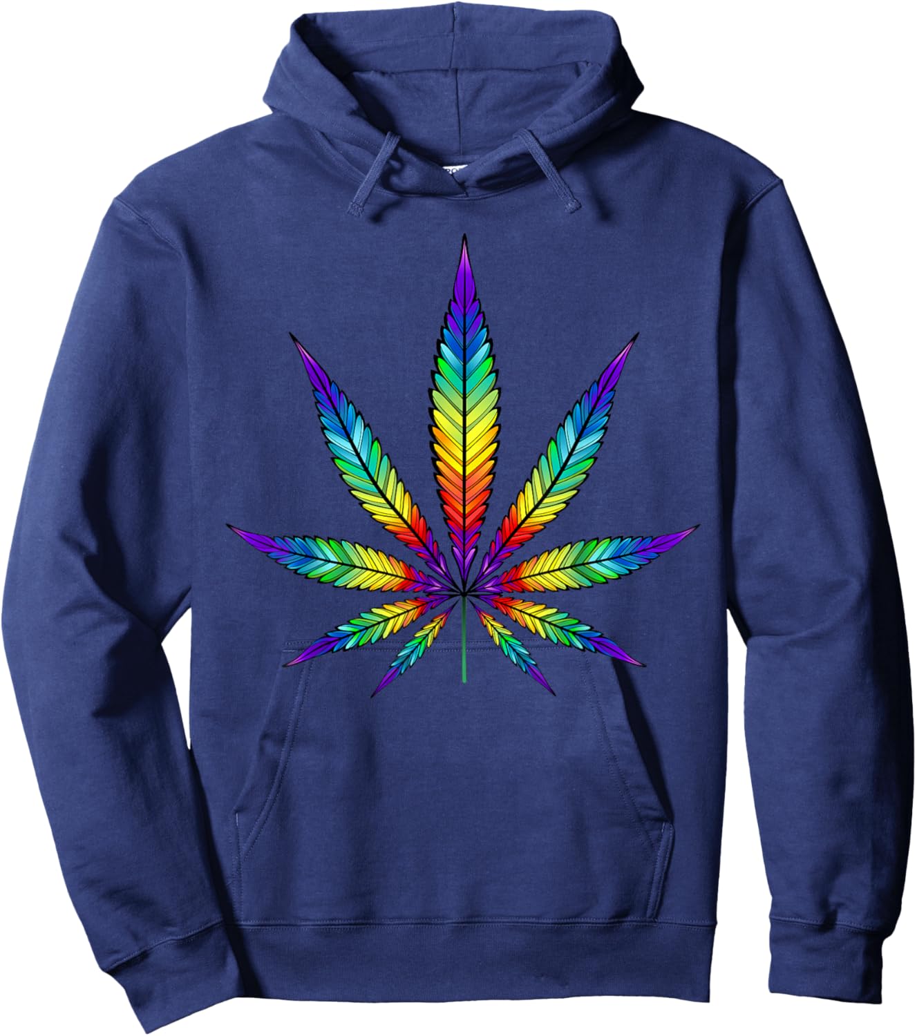 Tie Dye Cannabis Weed 420 Marijuana Leaf Lovers Men Women Hoodie - Hoodie | Navy