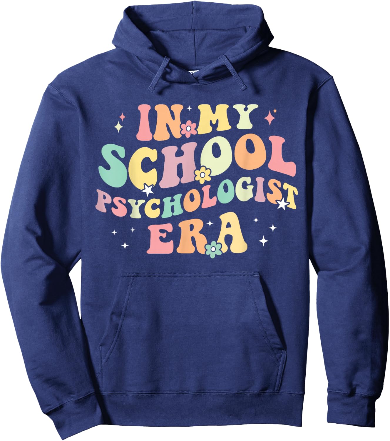 in My School Psychologist Era Retro Back to School Counselor Hoodie - Hoodie | Navy