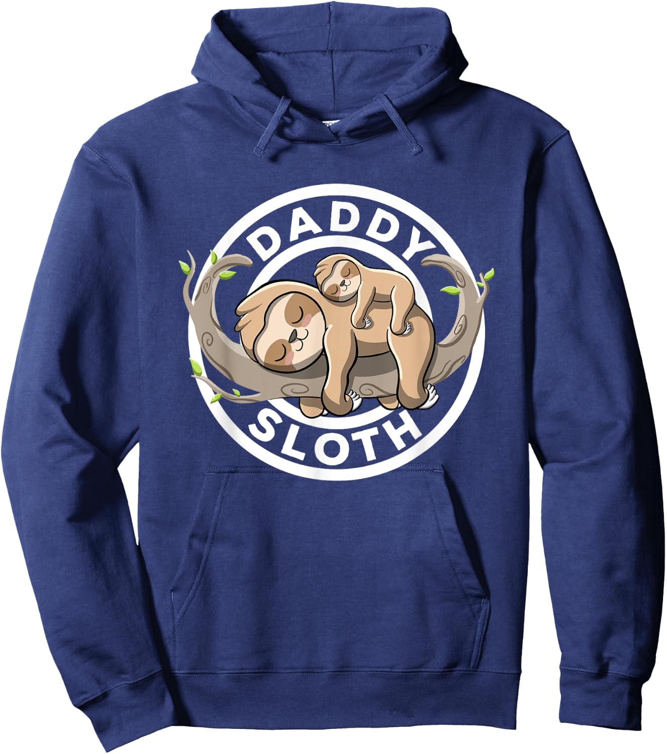 Daddy Sloth Dad Sloth Family Matching Sloth Lover Cute Sloth Hoodie - Hoodie | Navy