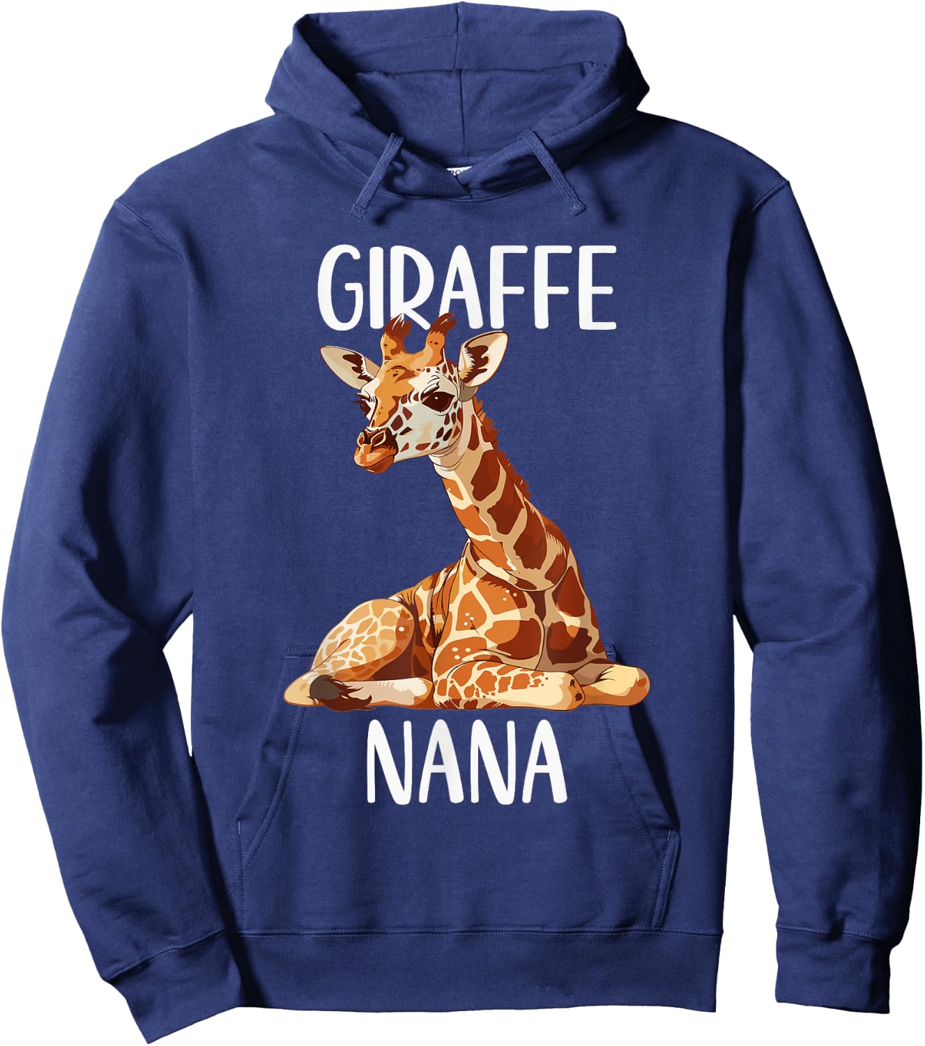 Giraffe Nana Funny Animals Lover Grandma Gift Mothers Day Hoodie - Hoodie | Navy