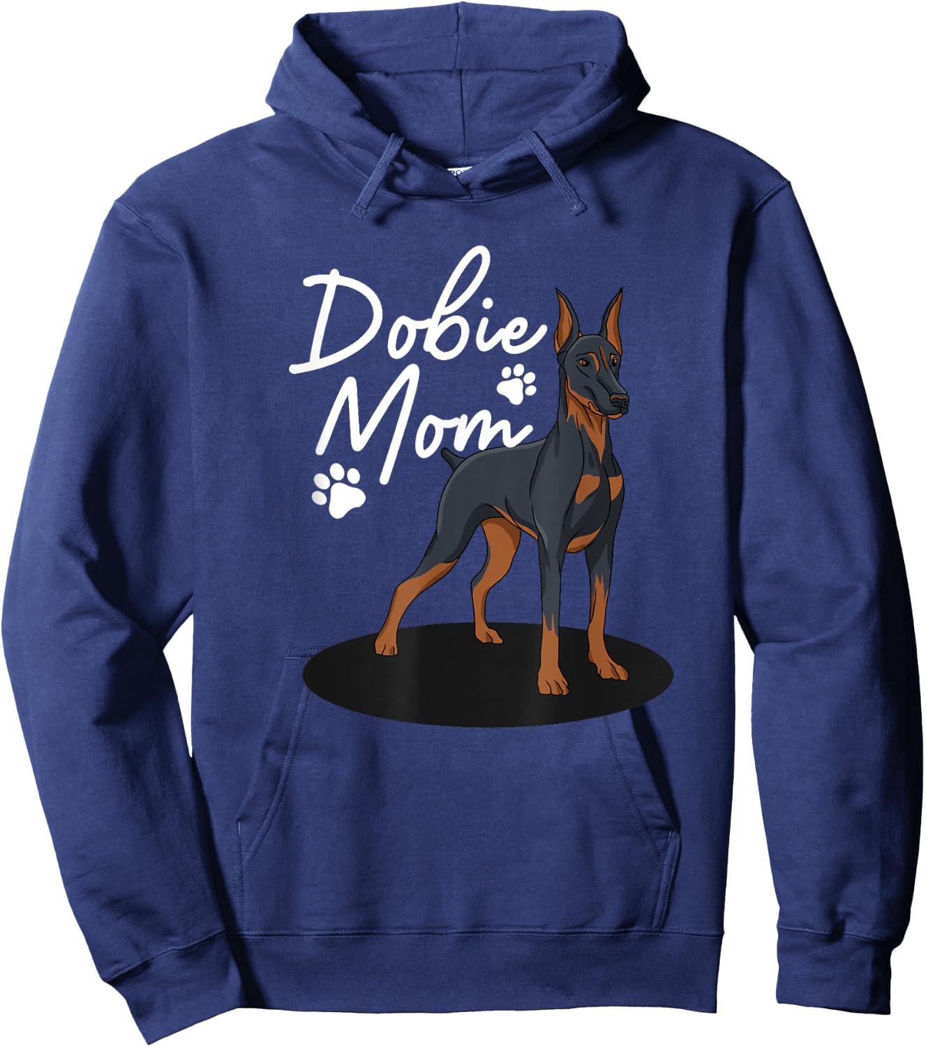 Cool Doberman Mom Girls Mother Doberman Pinscher Hoodie - Hoodie | Navy